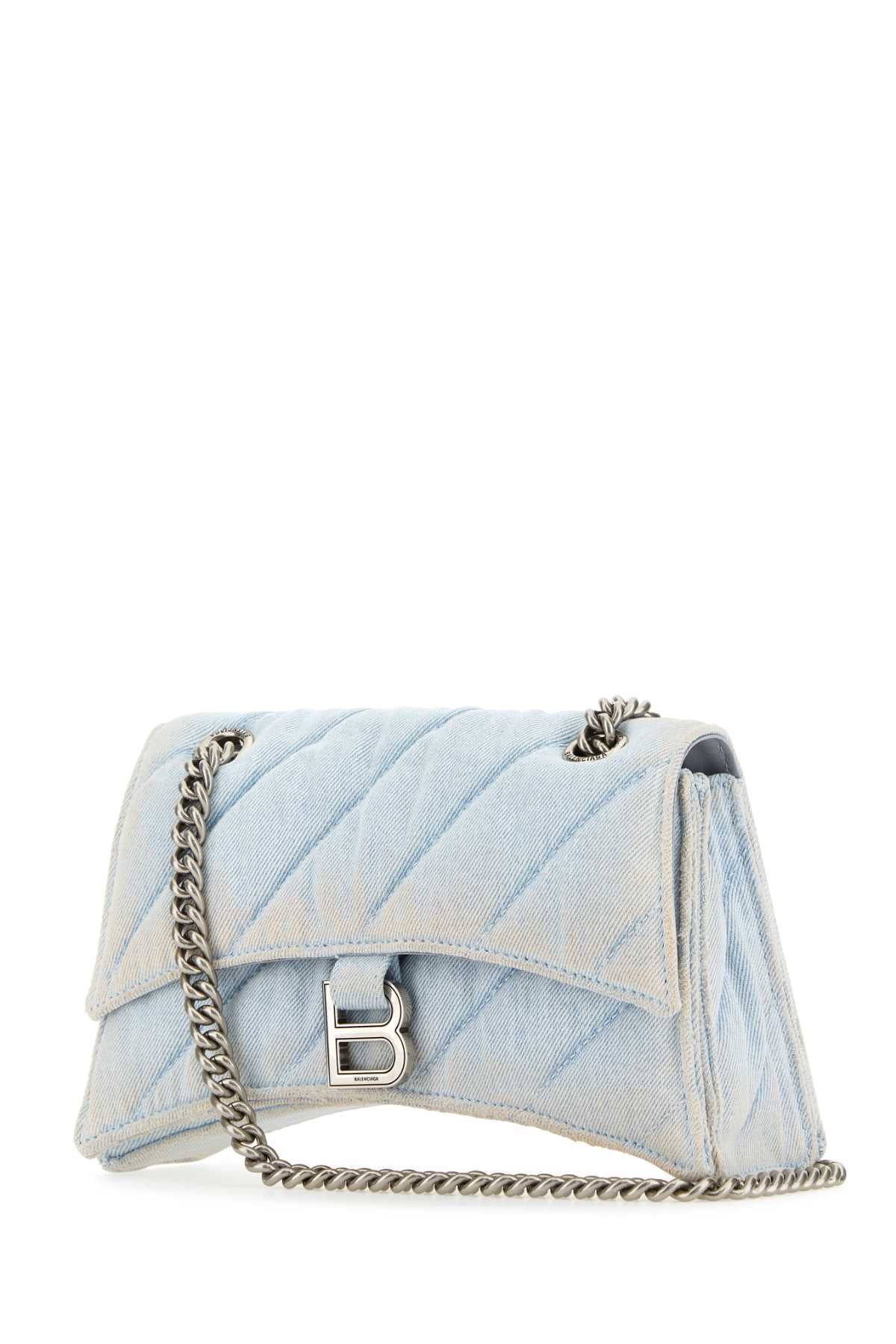 Balenciaga Women Denim Crush S Shoulder Bag DestGlow