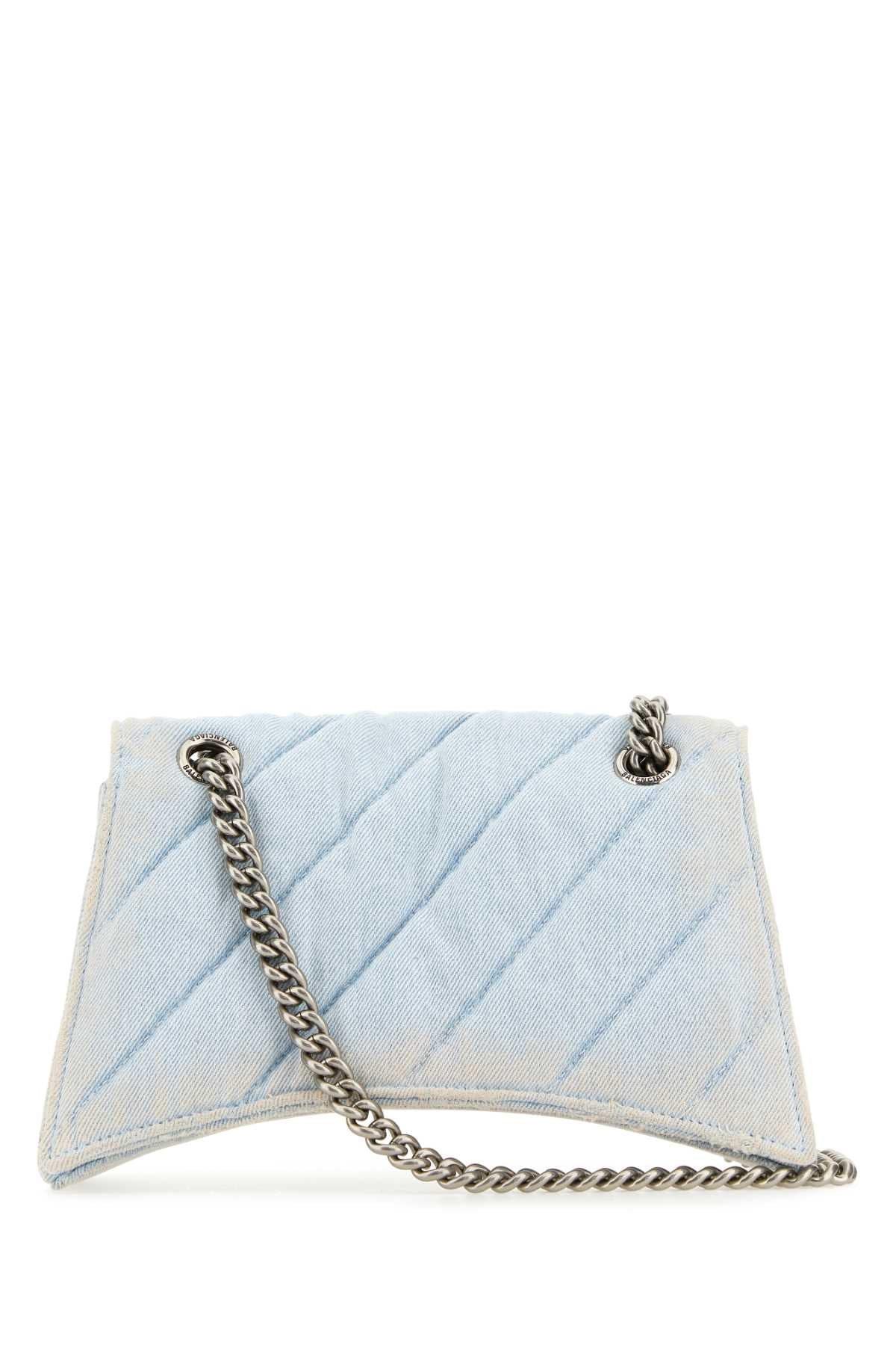 Balenciaga Women Denim Crush S Shoulder Bag DestGlow