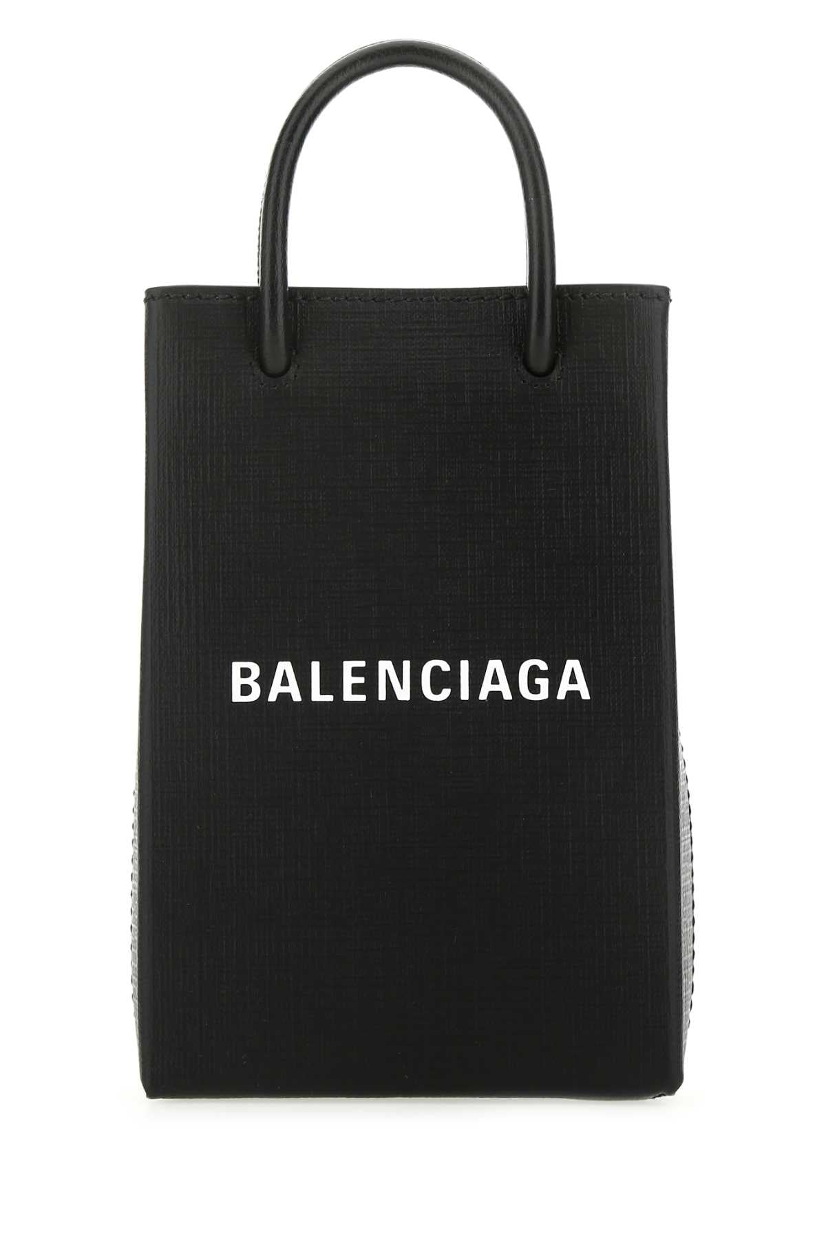 Balenciaga Women Black Leather Phone Case by Luosophy
