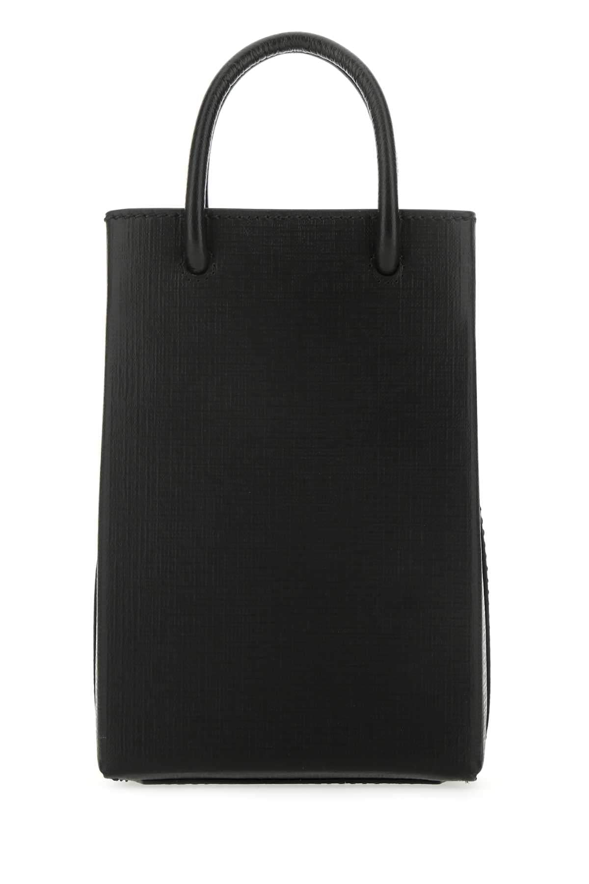 Balenciaga Women Black Leather Phone Case DestGlow