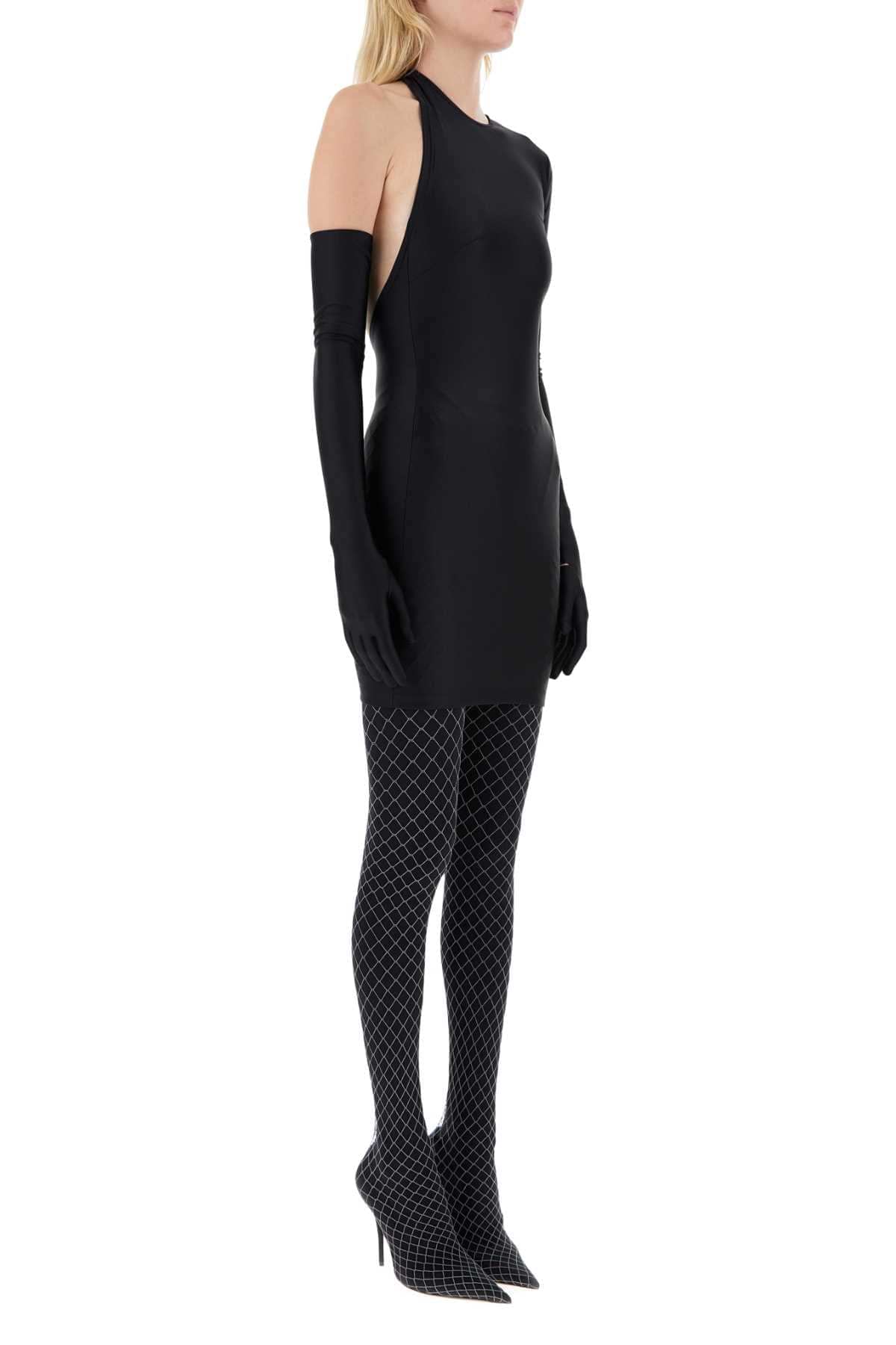 Balenciaga Women Black Stretch Nylon Mini Dress DestGlow
