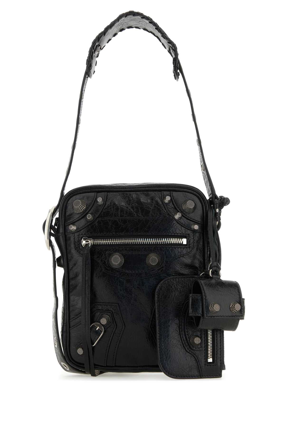 Balenciaga Men Black Leather Le Cagole Men Crossbody Bag DestGlow