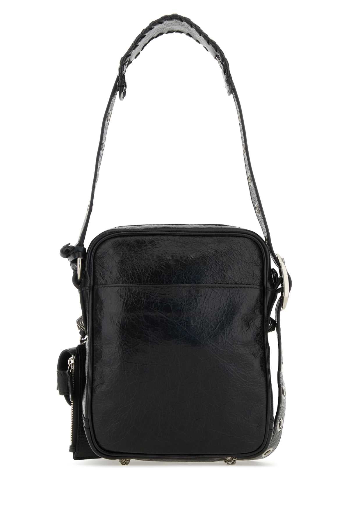Balenciaga Men Black Leather Le Cagole Men Crossbody Bag DestGlow
