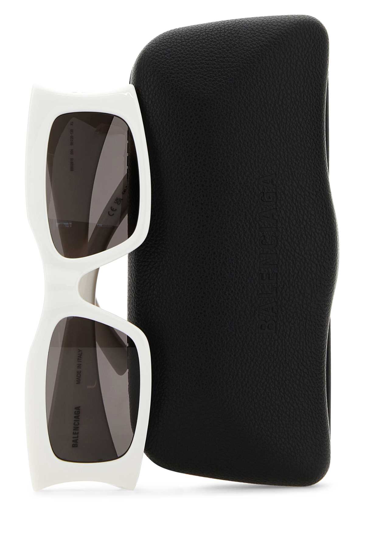 Balenciaga Unisex White Acetate Sunglasses DestGlow