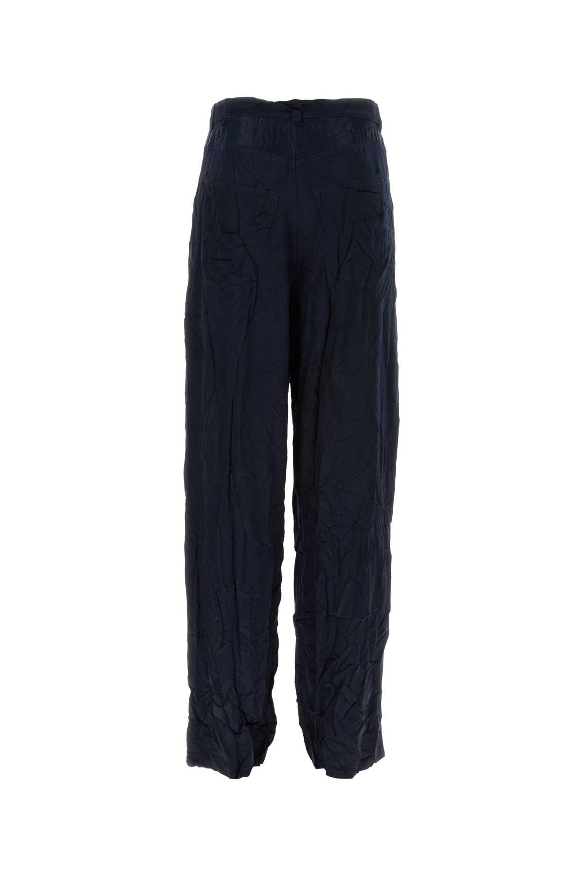 Balenciaga Men Dark Bue Satin 5 Pocket Pant DestGlow
