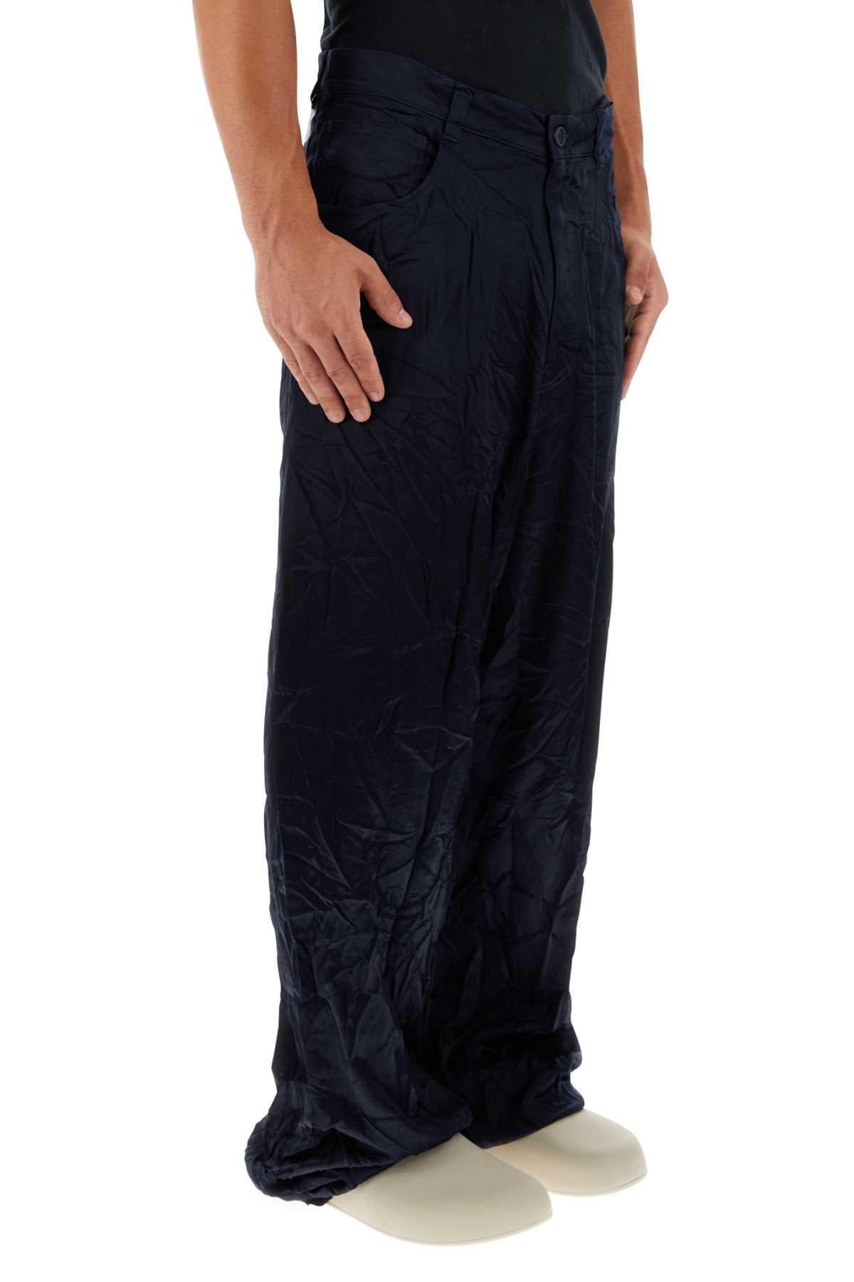 Balenciaga Men Dark Bue Satin 5 Pocket Pant DestGlow