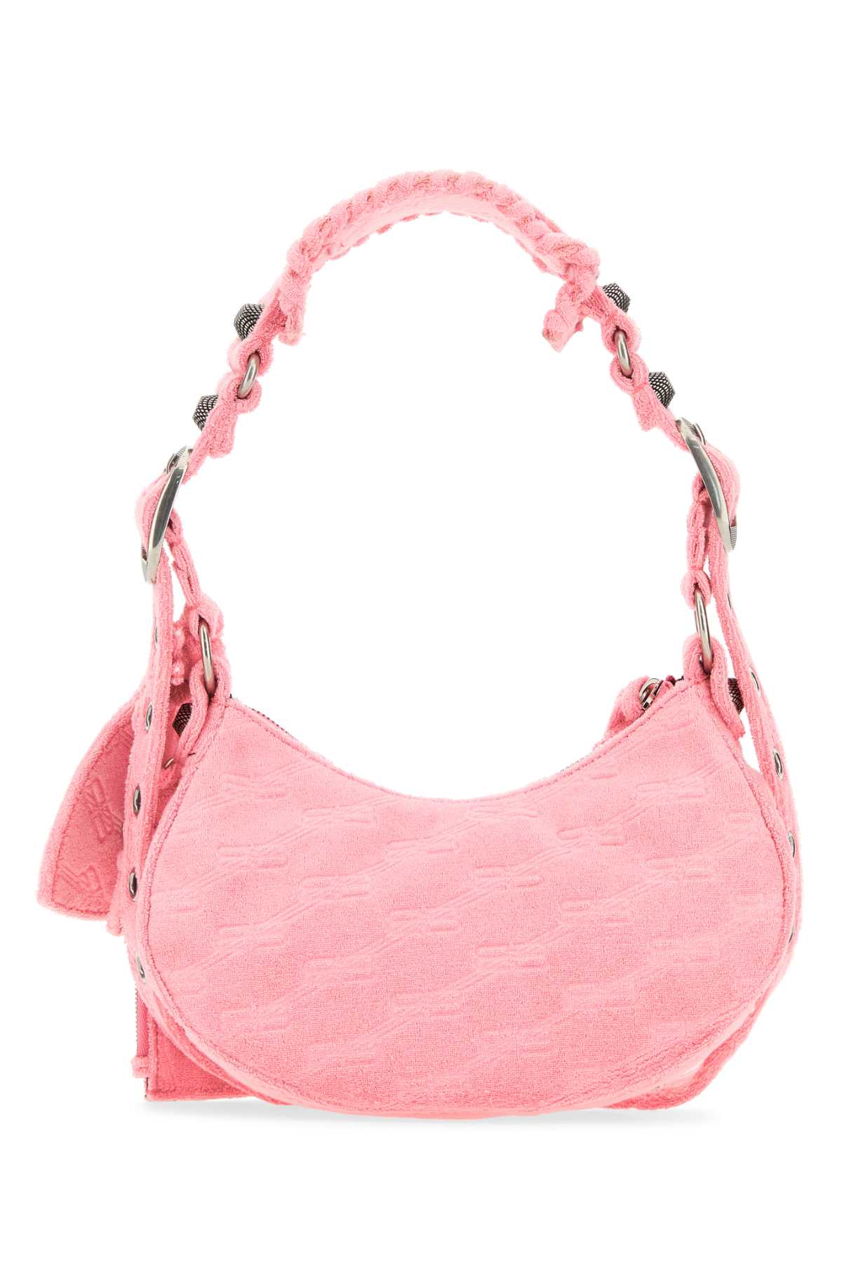 Balenciaga Women Pink Terry Fabric Le Cagole Xs Shoulder Bag DestGlow