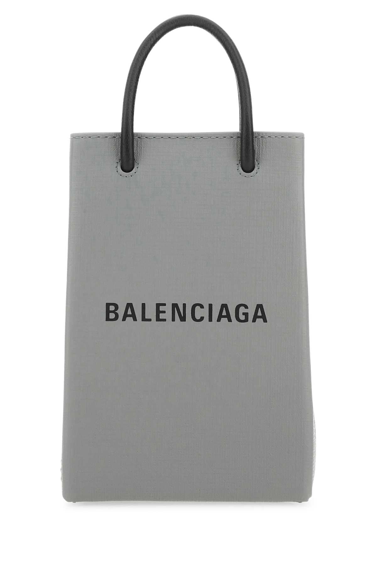 Balenciaga Women Grey Leather Phone Case DestGlow