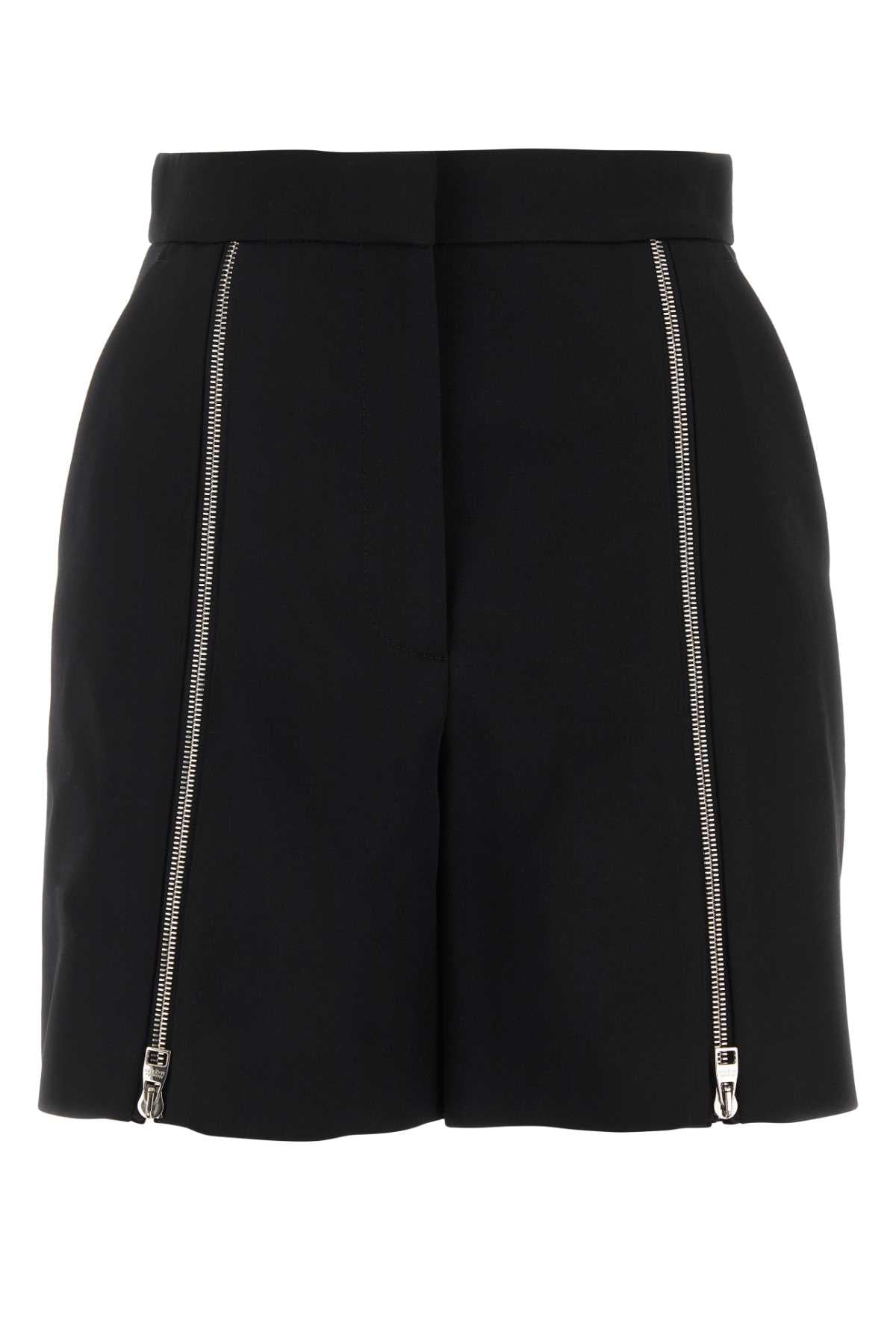 Alexander Mcqueen Women Black Wool Shorts DestGlow