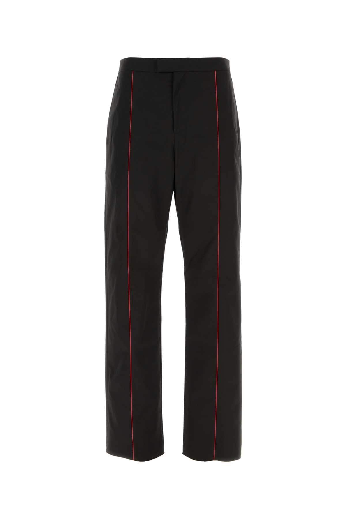 Salvatore Ferragamo Men Black Polyester Blend Pant DestGlow