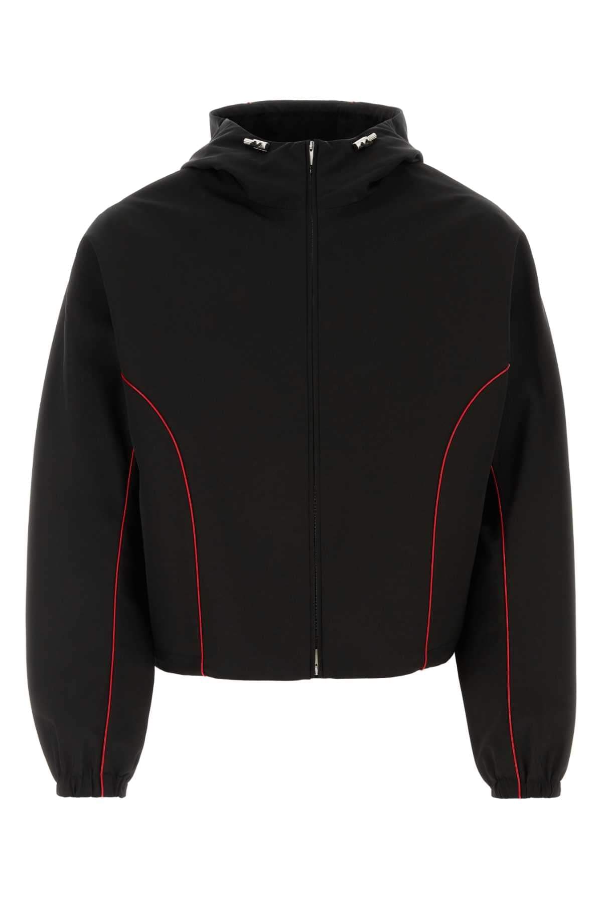 Salvatore Ferragamo Men Black Polyester Blend Jacket DestGlow