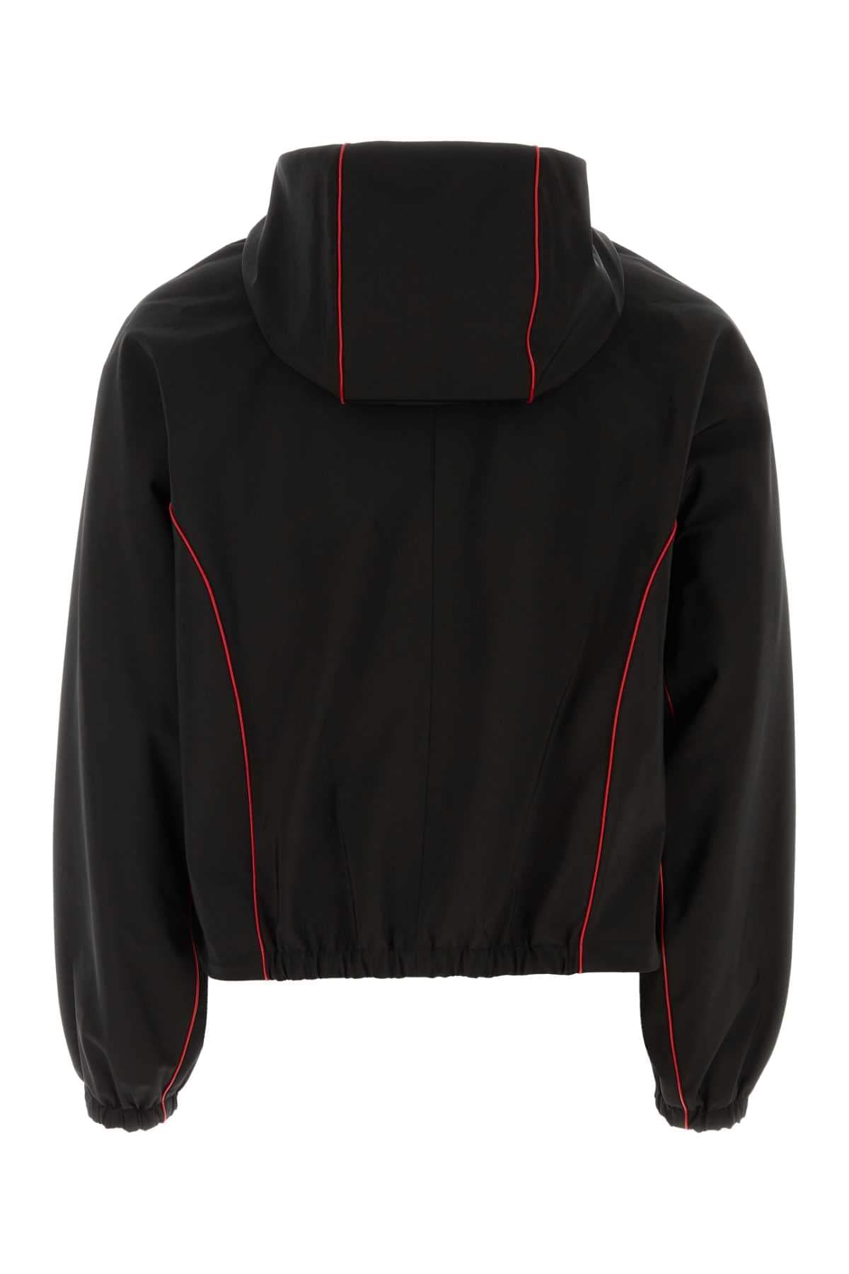 Salvatore Ferragamo Men Black Polyester Blend Jacket DestGlow