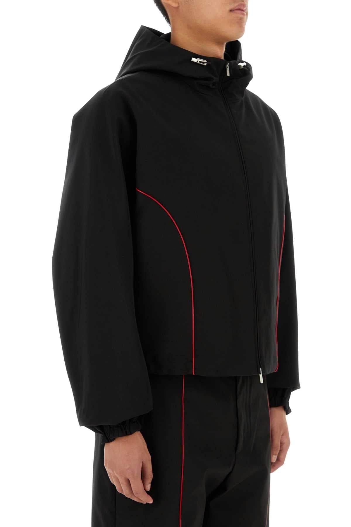 Salvatore Ferragamo Men Black Polyester Blend Jacket DestGlow