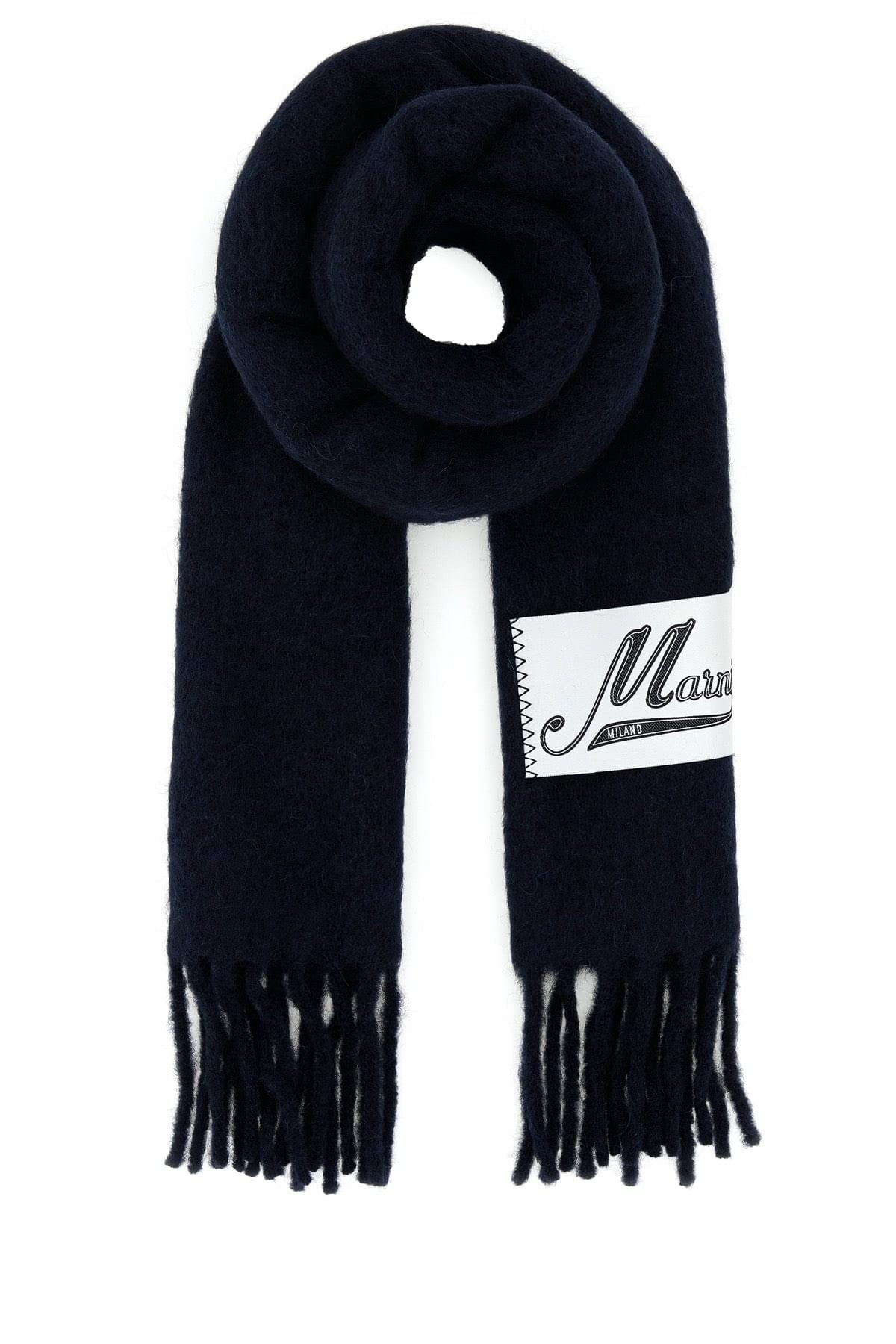 Marni Women Midnight Blue Alpaca Blend Scarf DestGlow