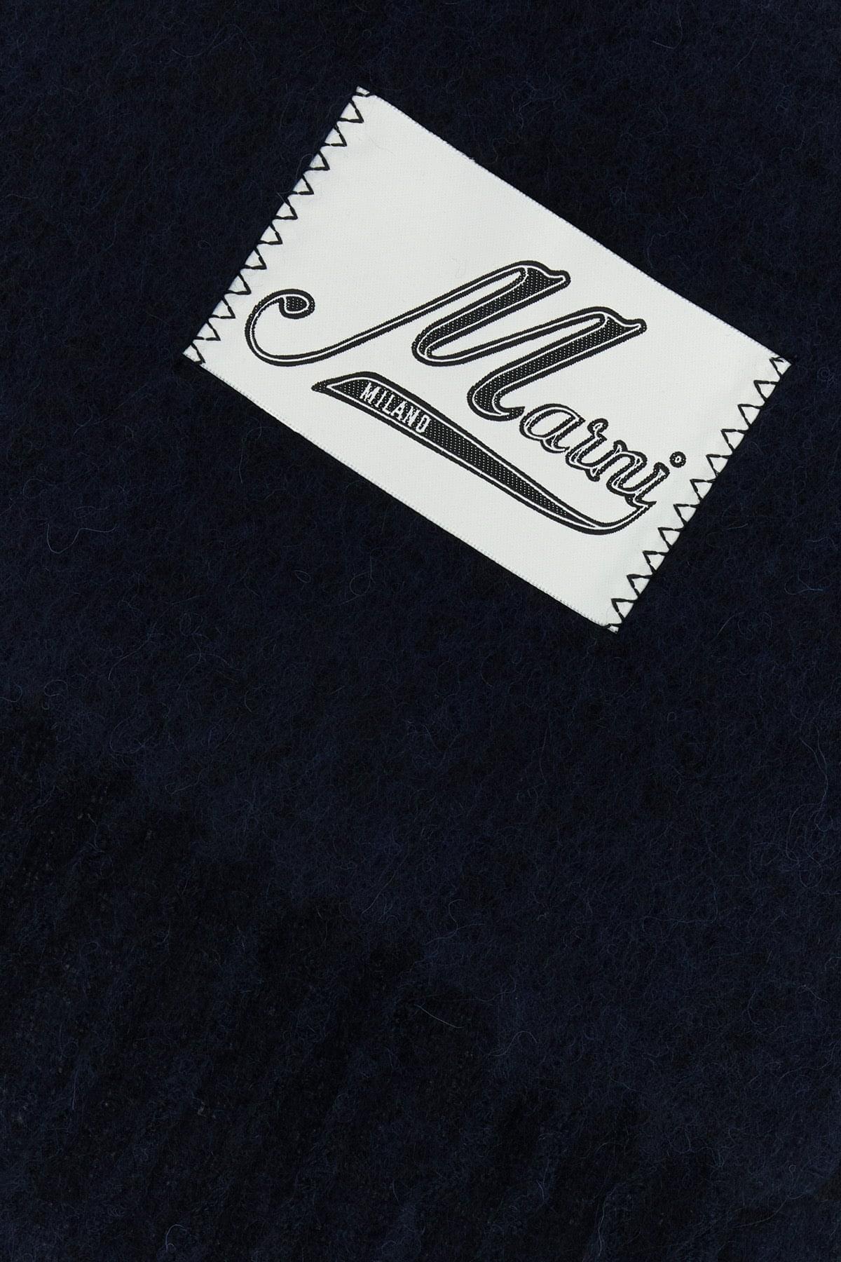 Marni Women Midnight Blue Alpaca Blend Scarf DestGlow