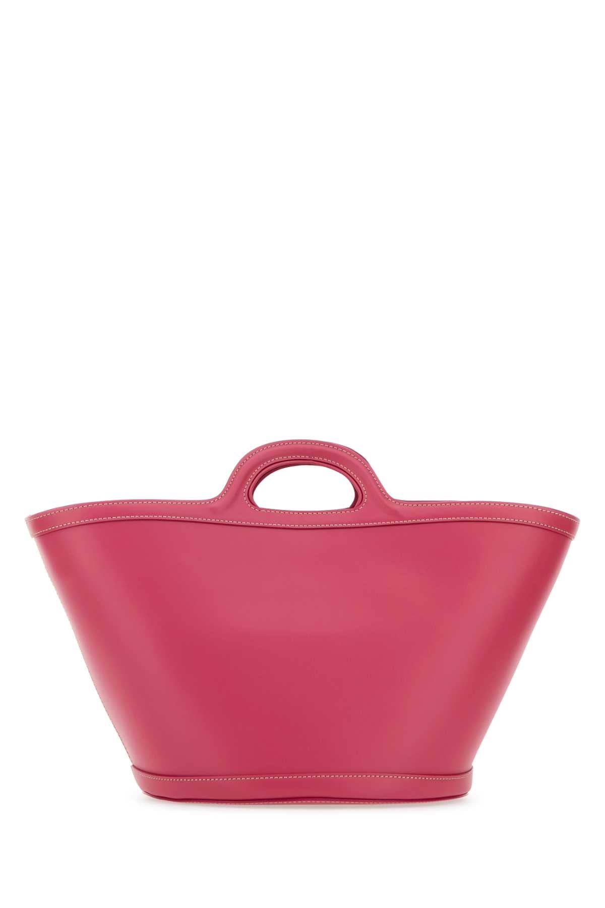 Marni Women Dark Pink Leather Small Tropicalia Handbag DestGlow