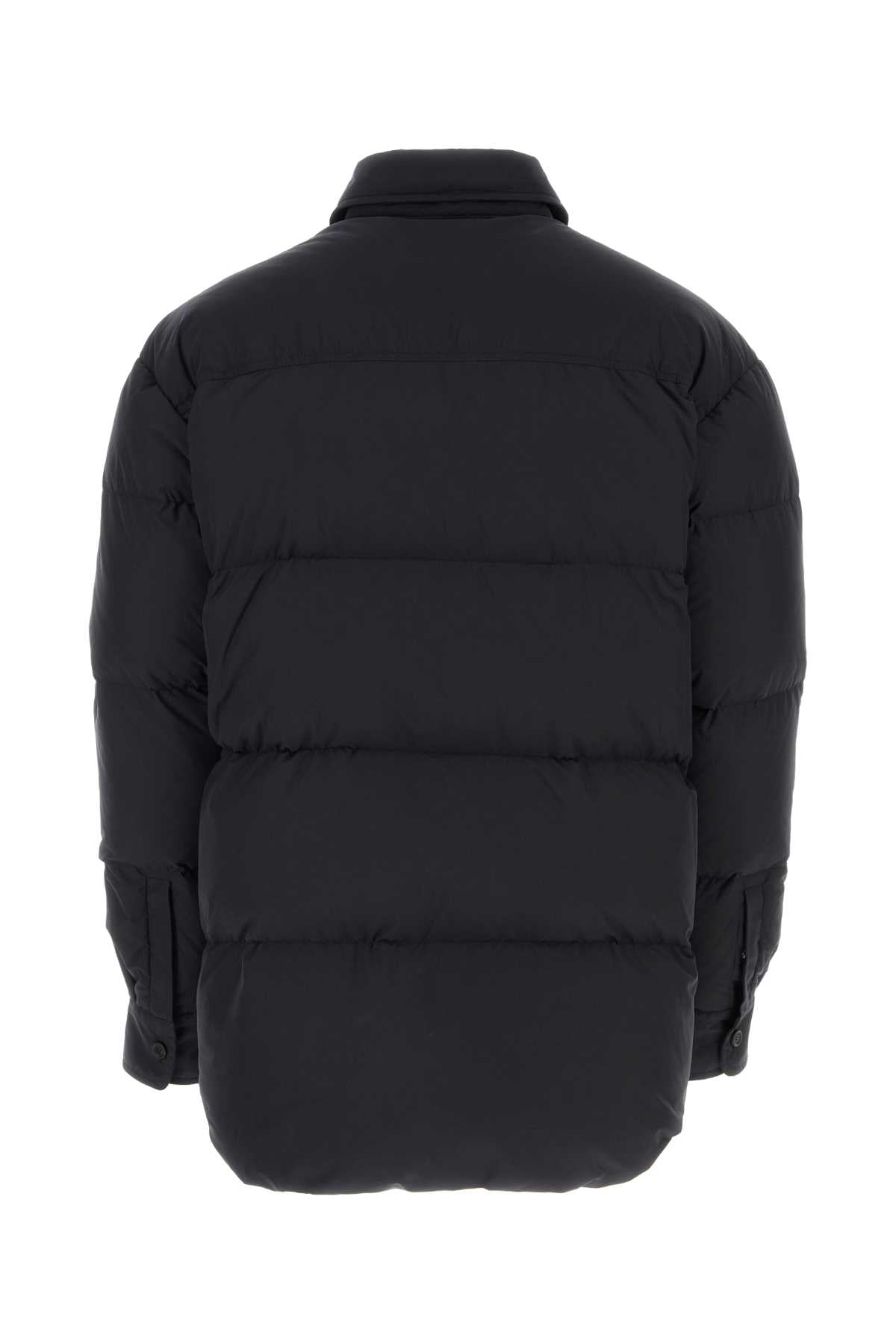 Off White Men Black Polyester Down Jacket DestGlow