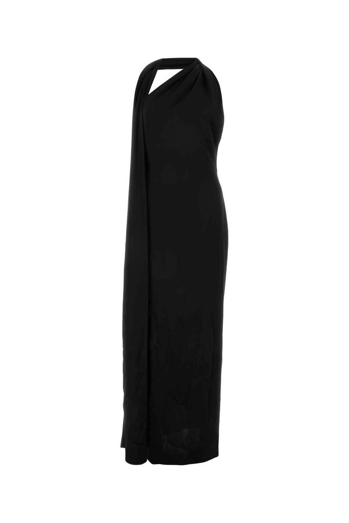 Loewe Women Black Satin Long Dress DestGlow