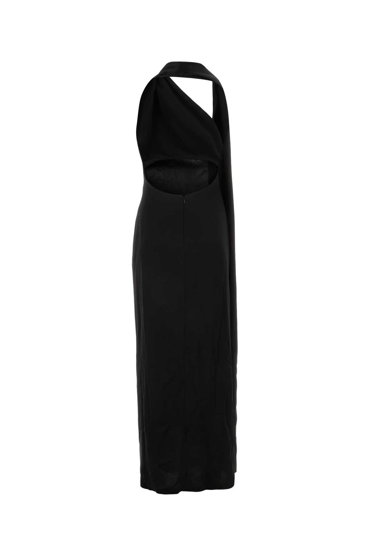 Loewe Women Black Satin Long Dress DestGlow