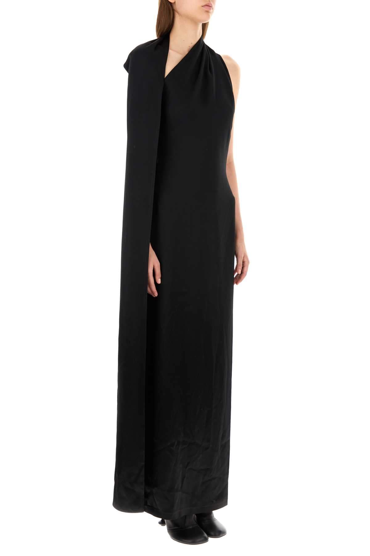 Loewe Women Black Satin Long Dress DestGlow