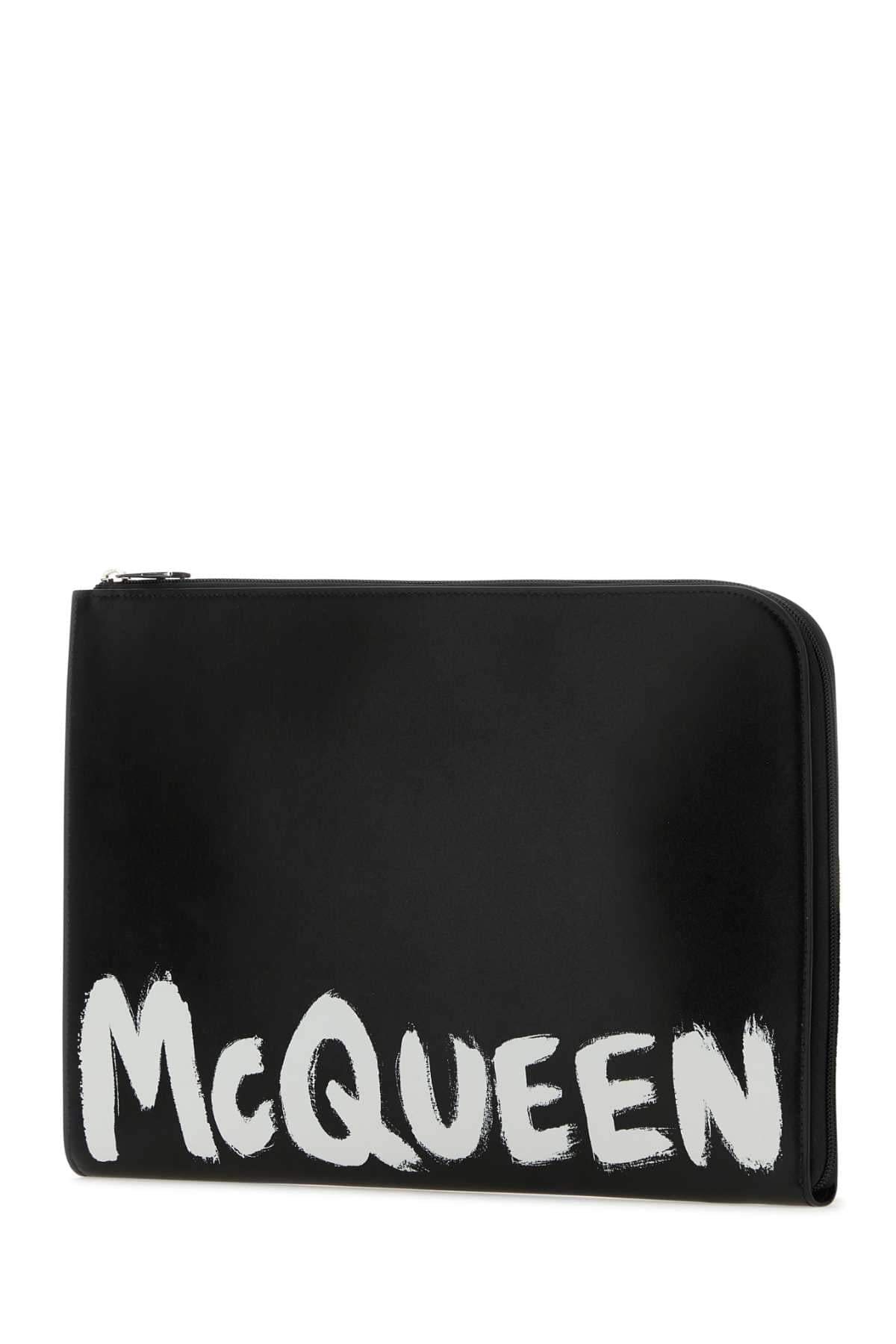 Alexander Mcqueen Men Black Leather Document Holder DestGlow