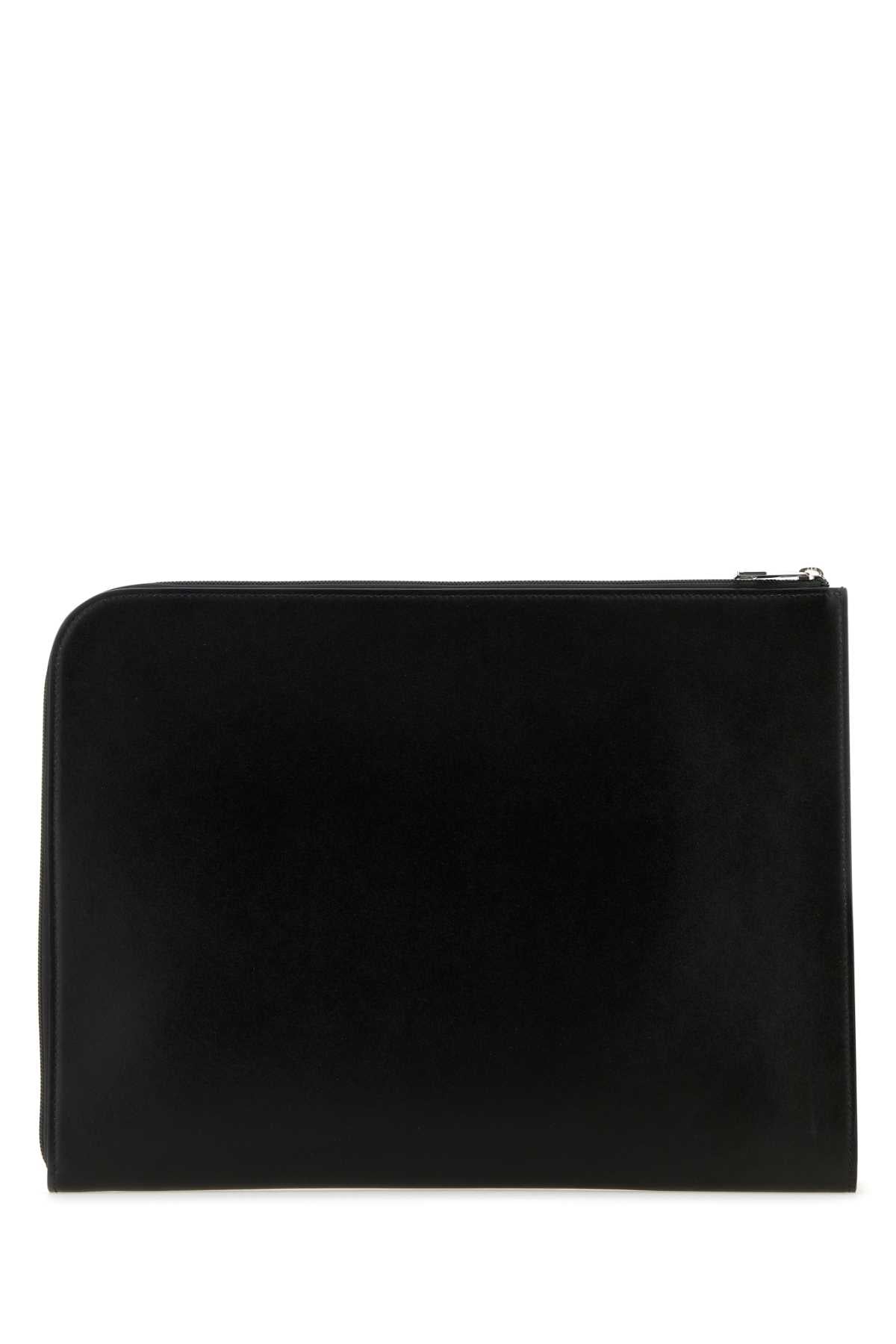 Alexander Mcqueen Men Black Leather Document Holder DestGlow