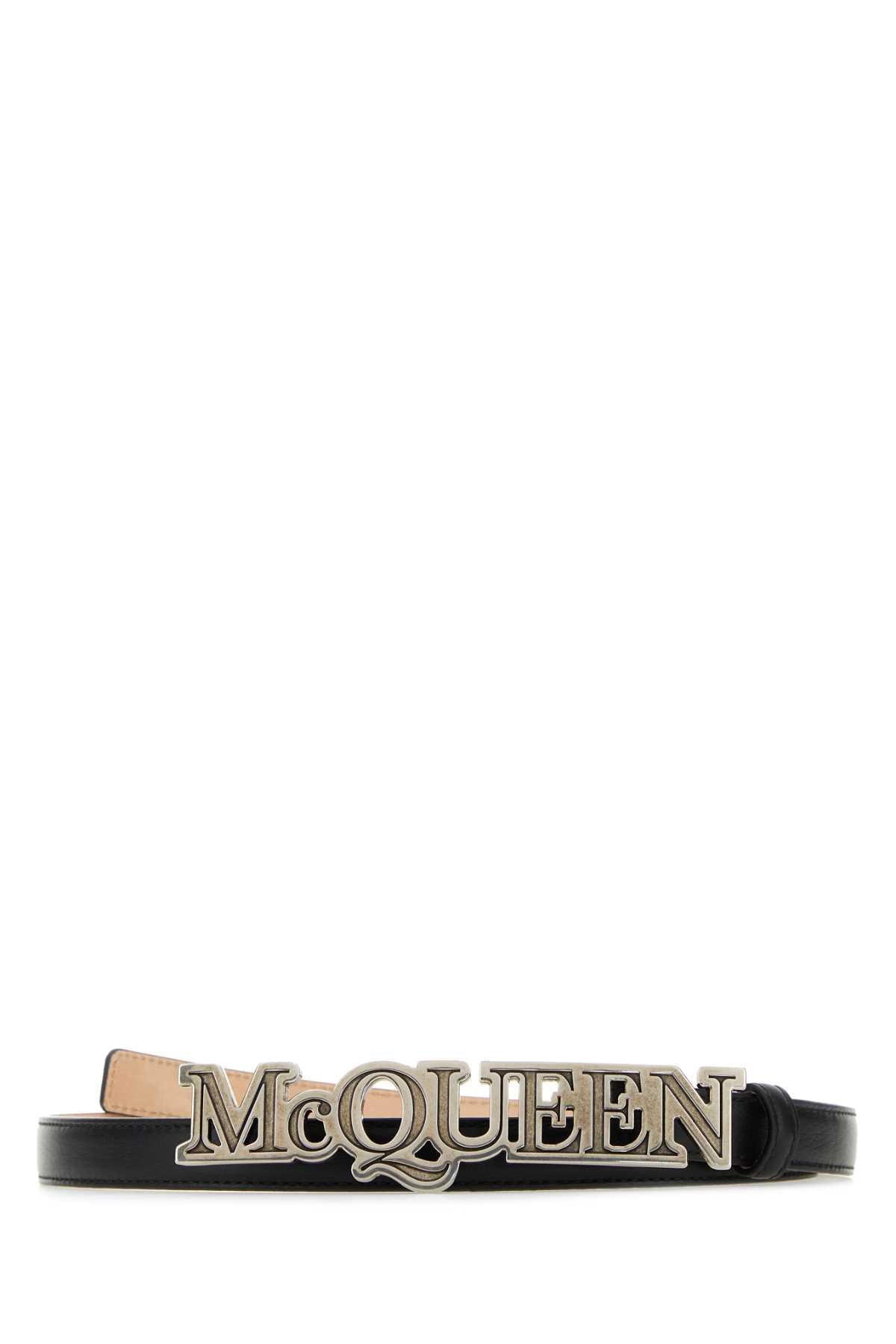 Alexander Mcqueen Men Black Leather Belt DestGlow
