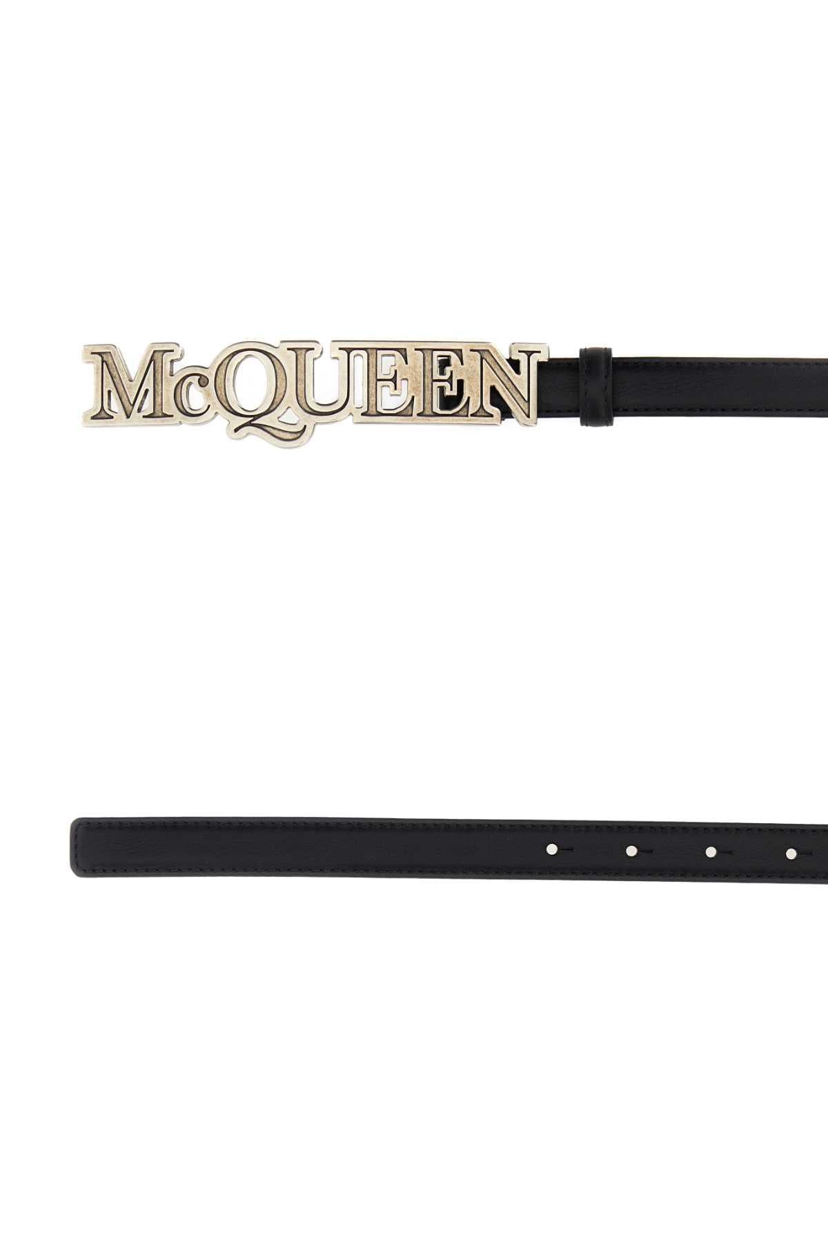 Alexander Mcqueen Men Black Leather Belt DestGlow