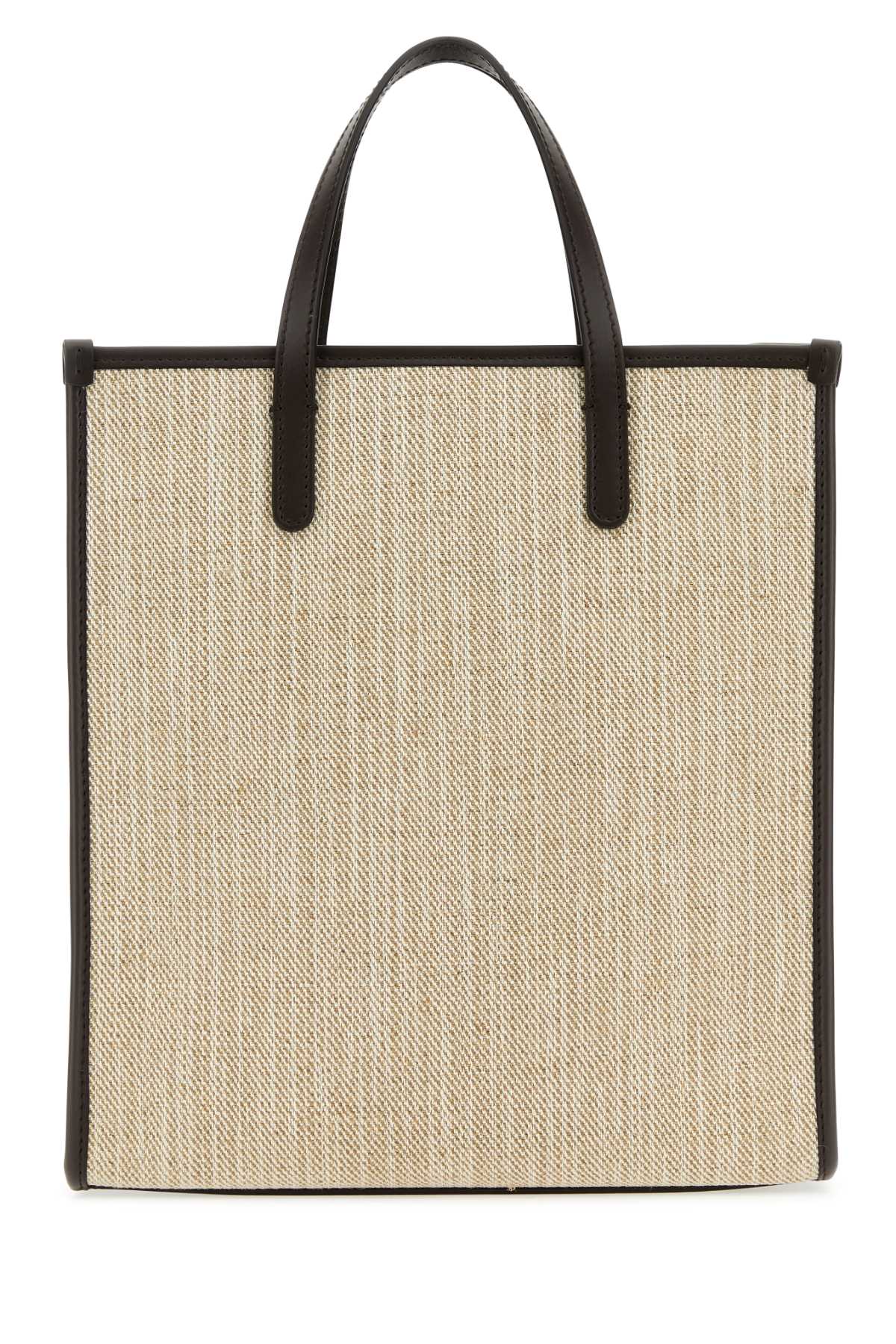 Dolce & Gabbana Men Sand Canvas Small Shopping Bag by Luosophy