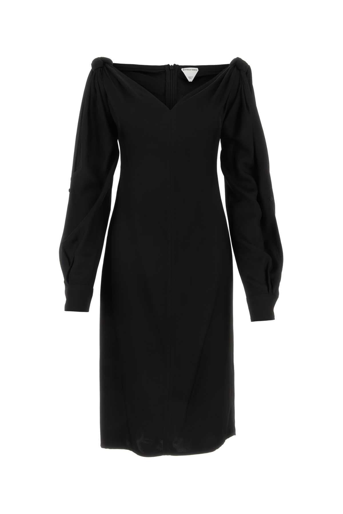 Bottega veneta women black viscose dress DestGlow