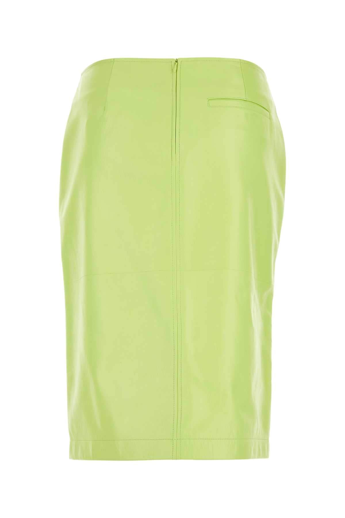 Bottega Veneta Women Fluo Yellow Shearling Skirt DestGlow