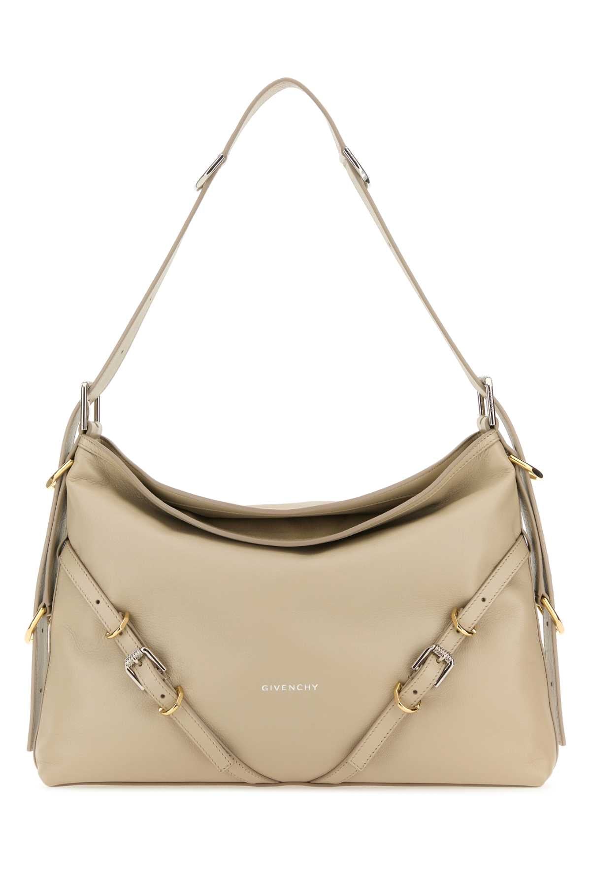 Givenchy Women Sand Leather Medium Voyou Shoulder Bag DestGlow