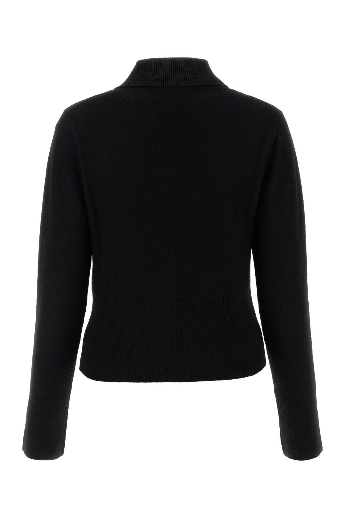 Jil Sander Women Black Wool Blend Sweater DestGlow