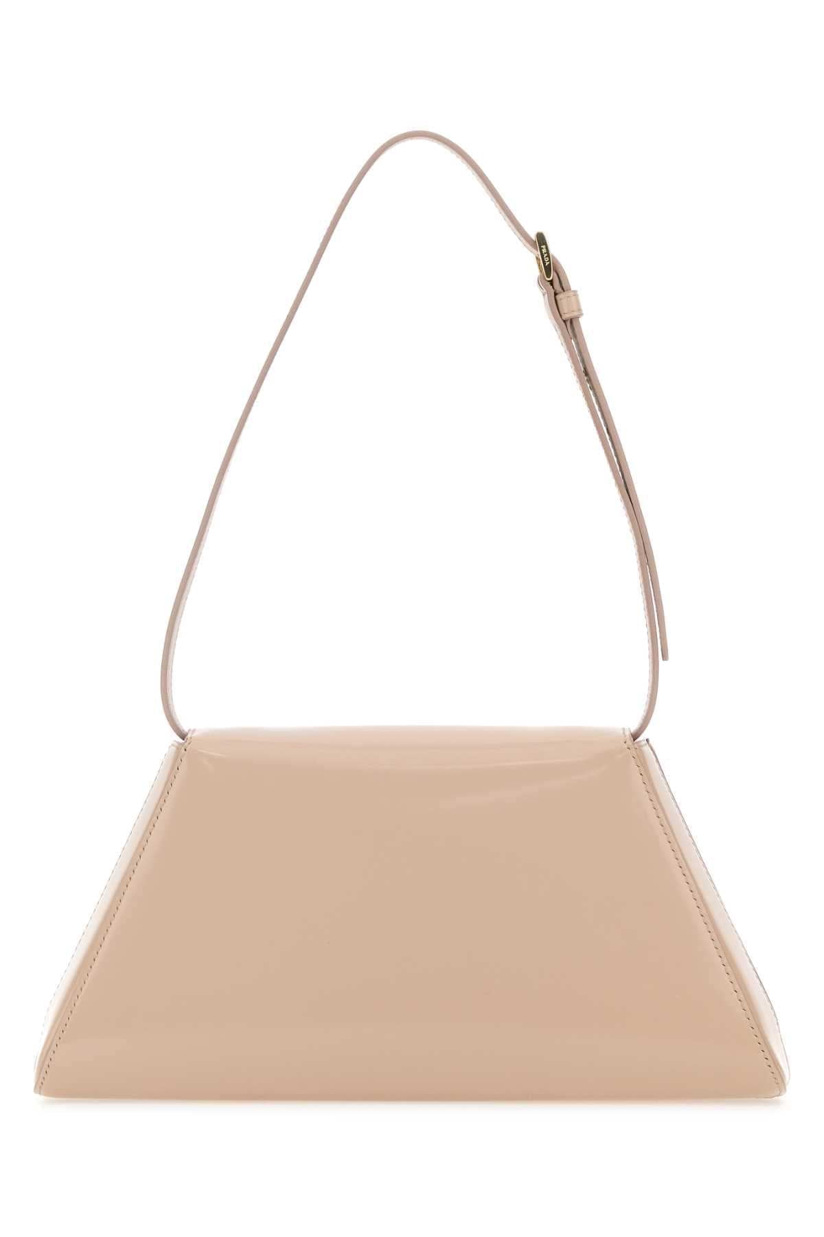 Prada Women Powder Pink Leather Shoulder Bag DestGlow