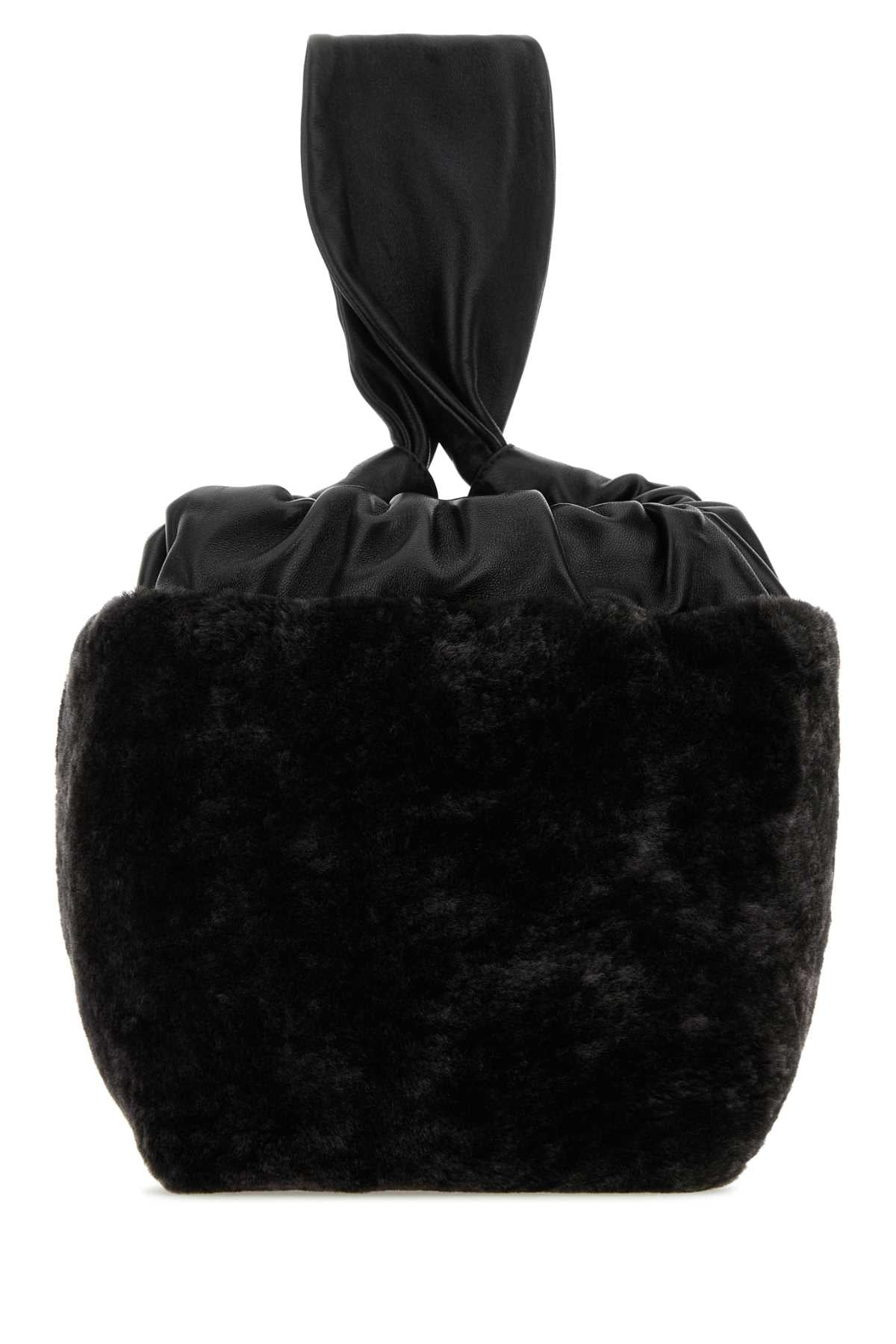 Jil Sander Women Black Shearling Clutch DestGlow