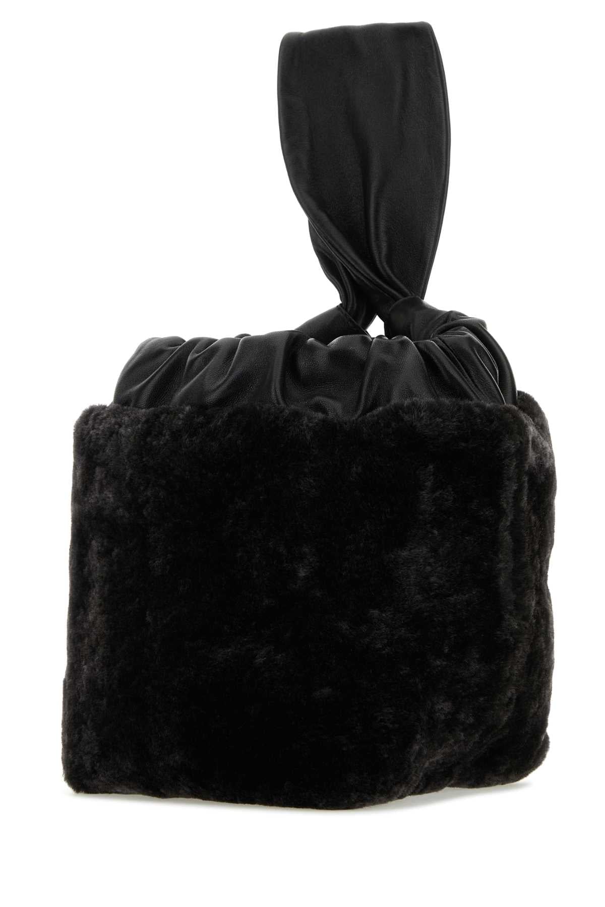 Jil Sander Women Black Shearling Clutch DestGlow