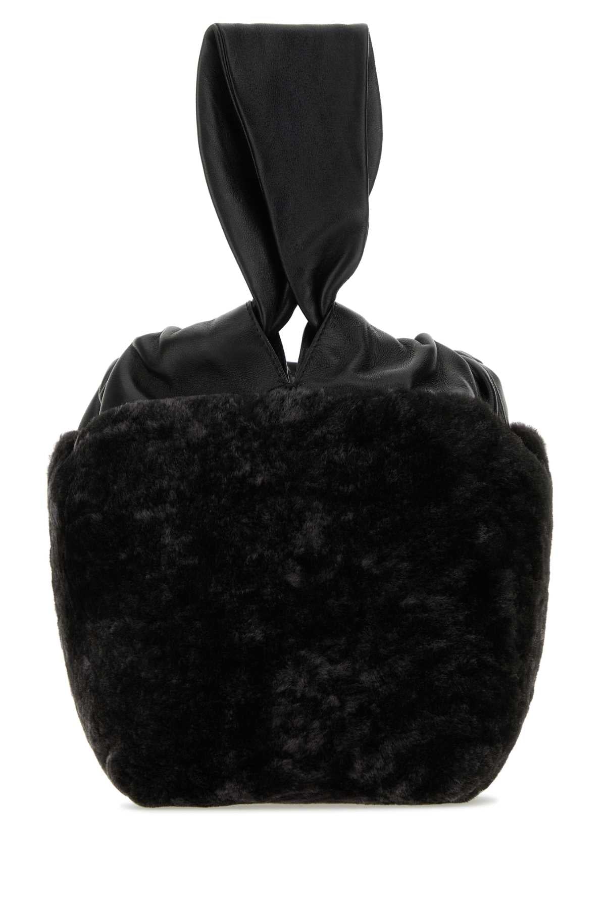 Jil Sander Women Black Shearling Clutch DestGlow