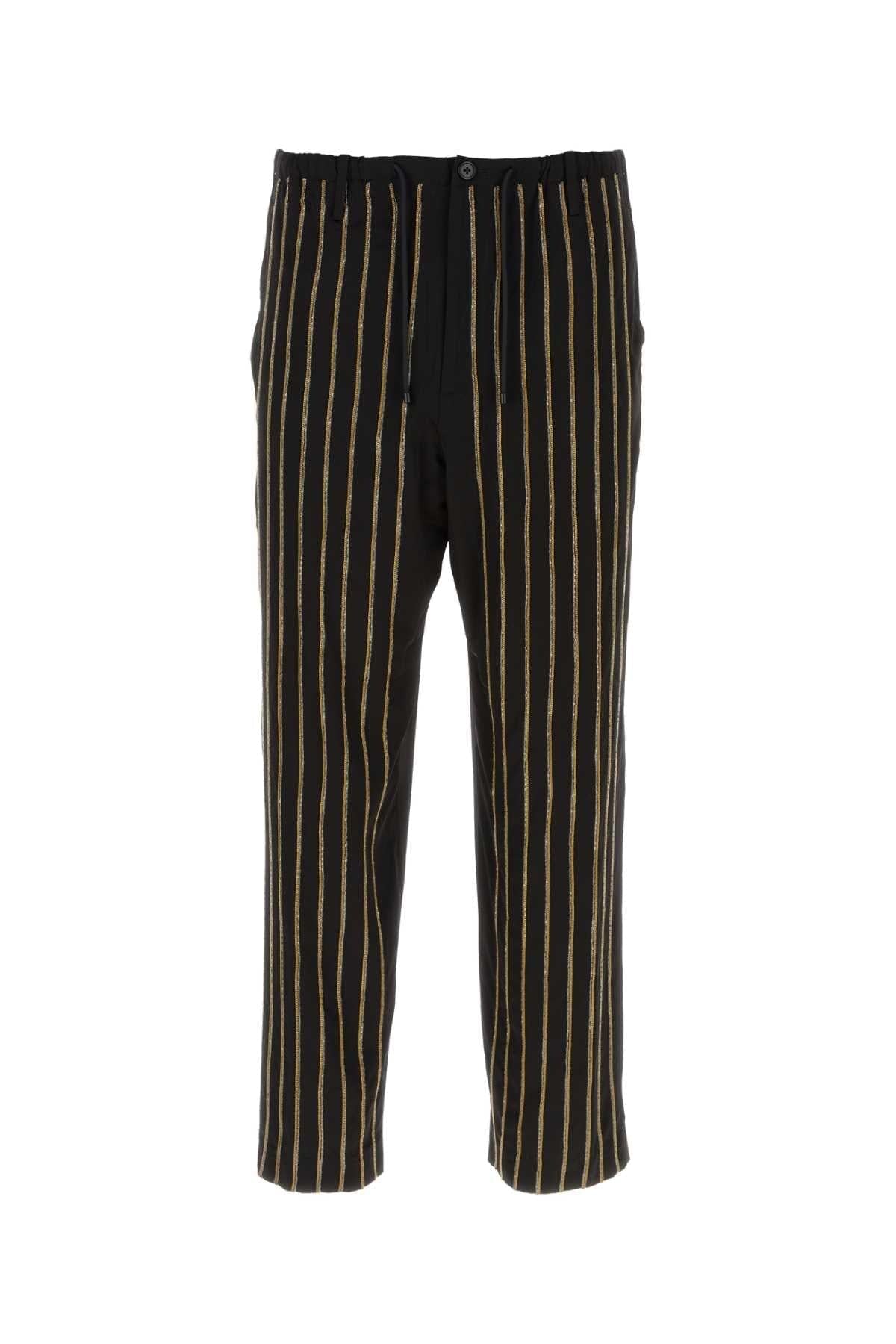 Dries Van Noten Men Black Viscose Blend Pant DestGlow
