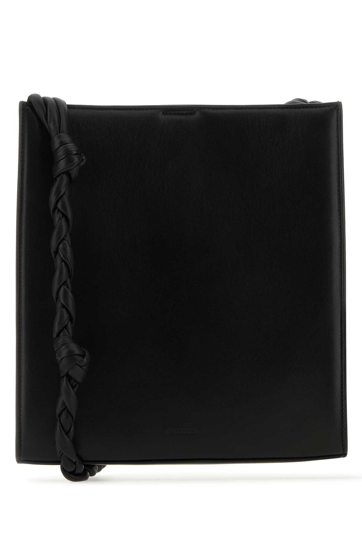 Jil Sander Women Black Leather Medium Tangle Shoulder Bag DestGlow