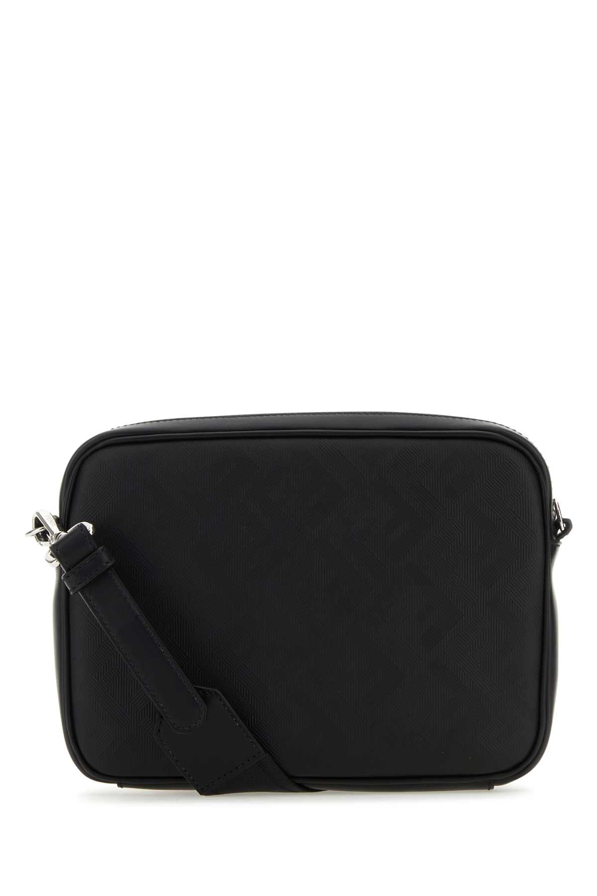 Fendi Men Black Leather Camera Case Duo Fendi Crossbody Bag by Luosophy