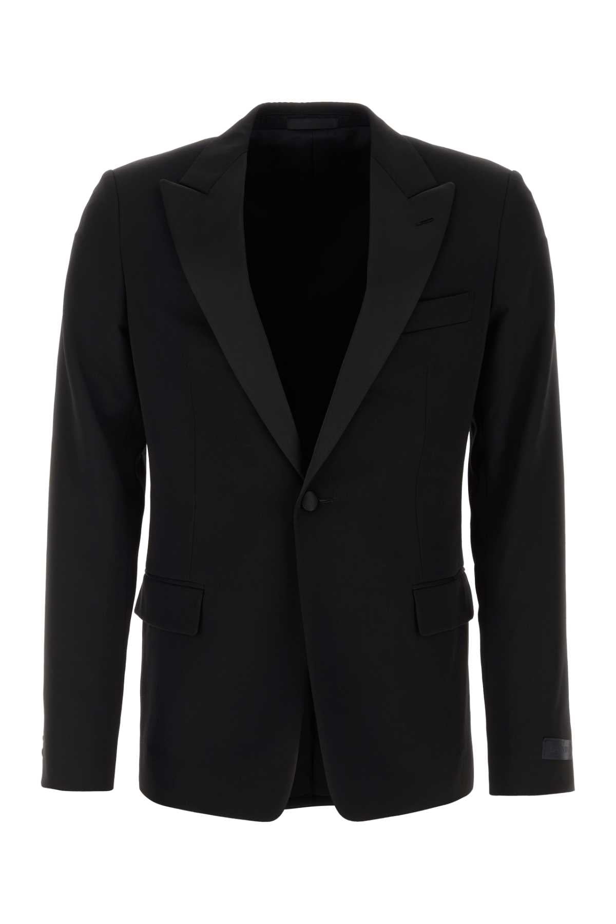Lanvin Men Black Wool Blazer DestGlow
