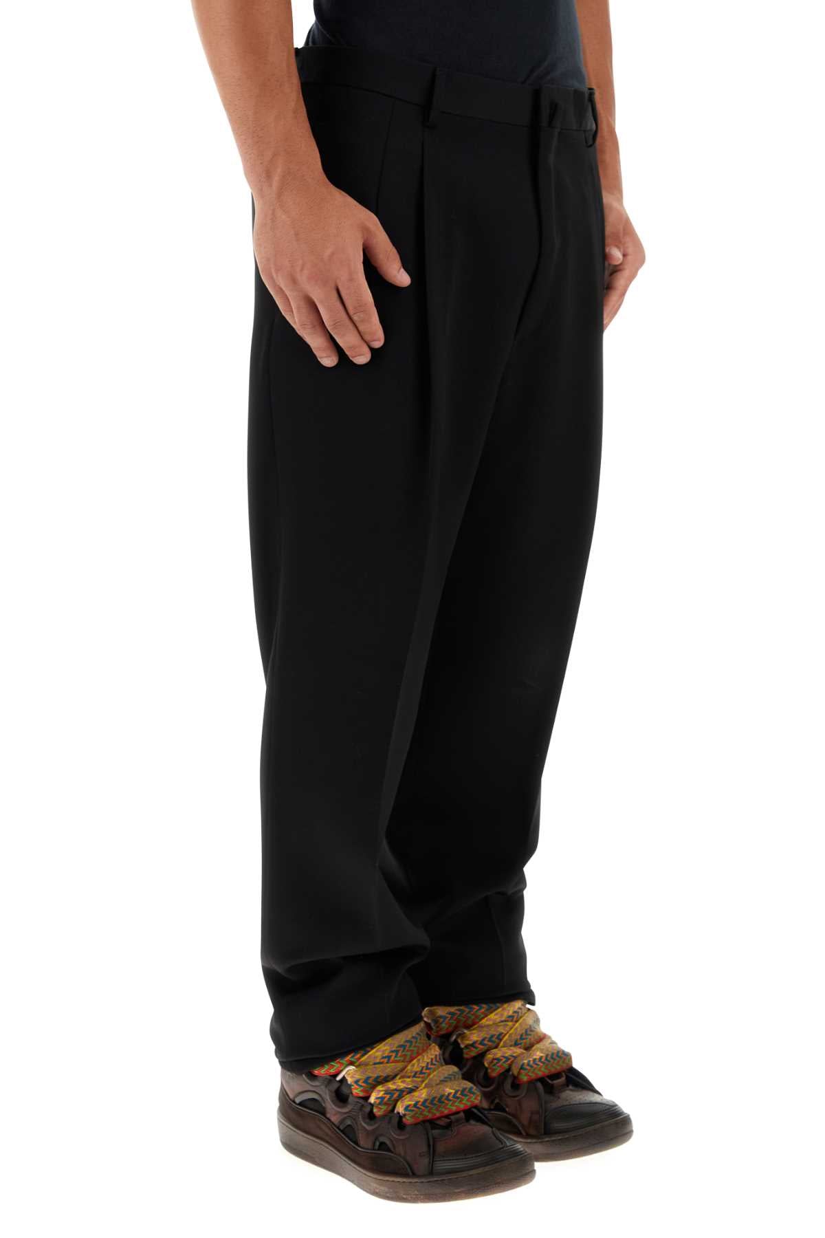 Lanvin Men Black Wool Pant by Luosophy