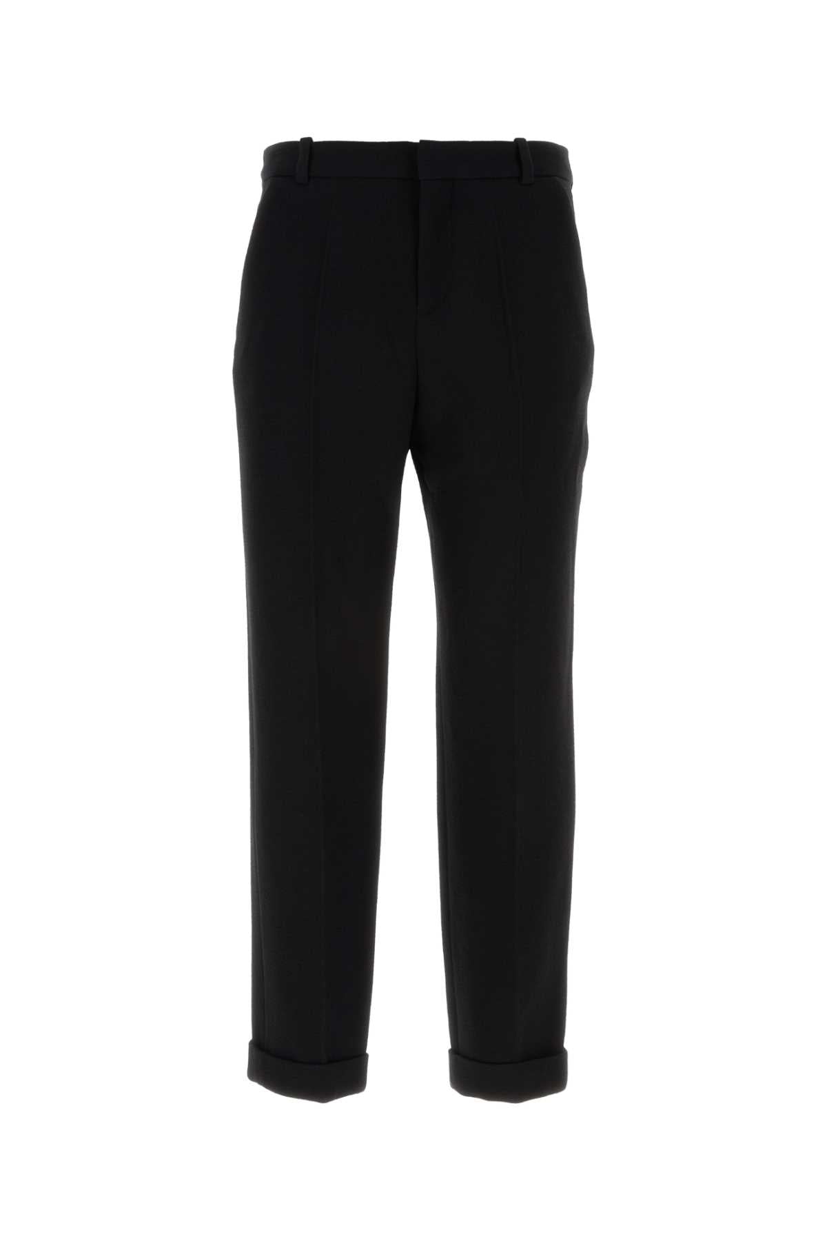Balmain Men Black Wool Pant DestGlow