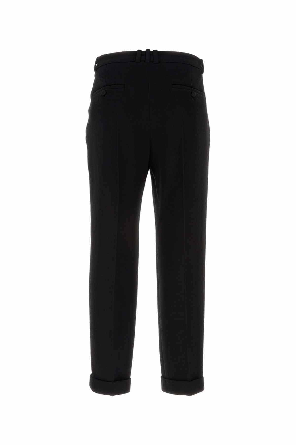 Balmain Men Black Wool Pant DestGlow