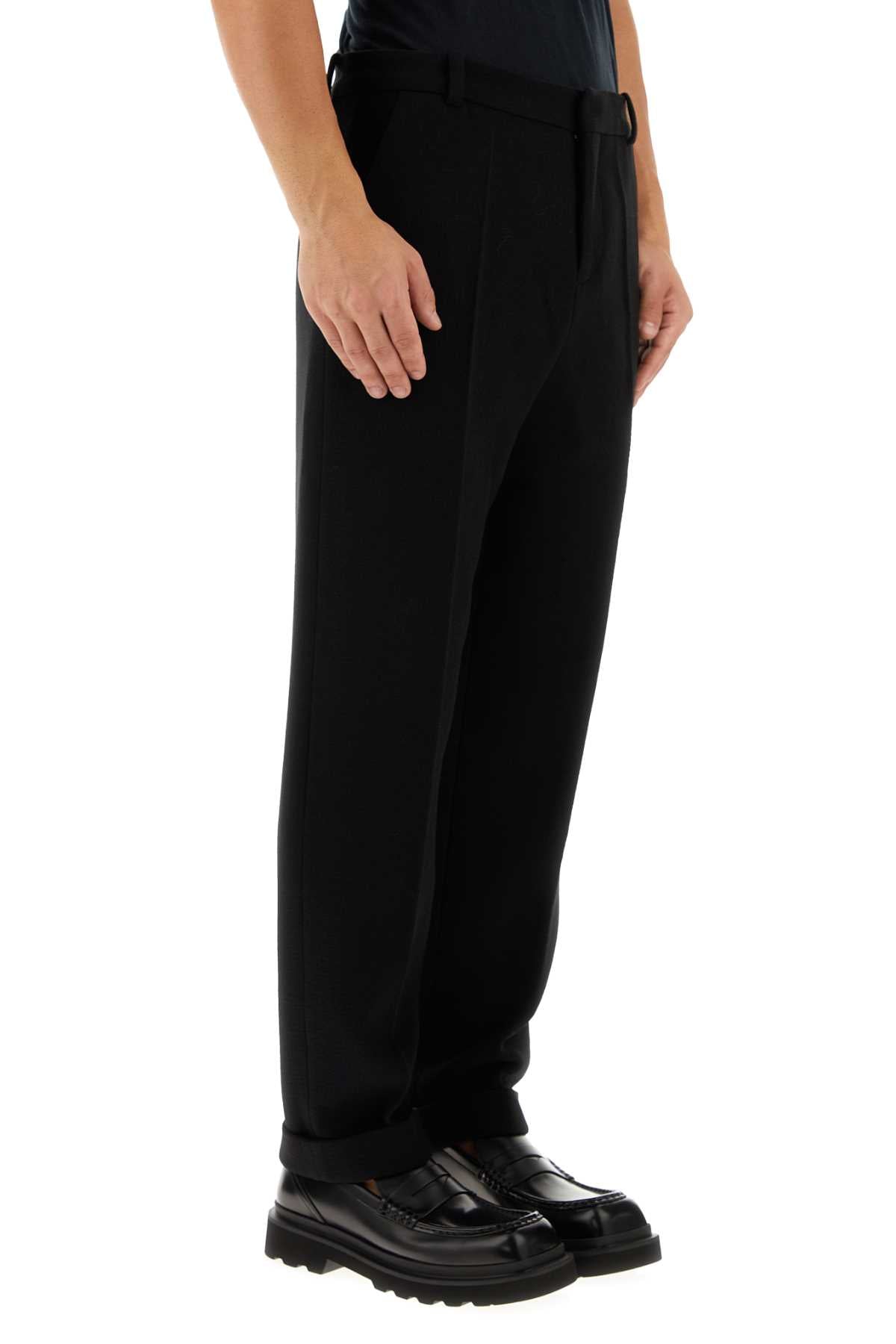 Balmain Men Black Wool Pant DestGlow