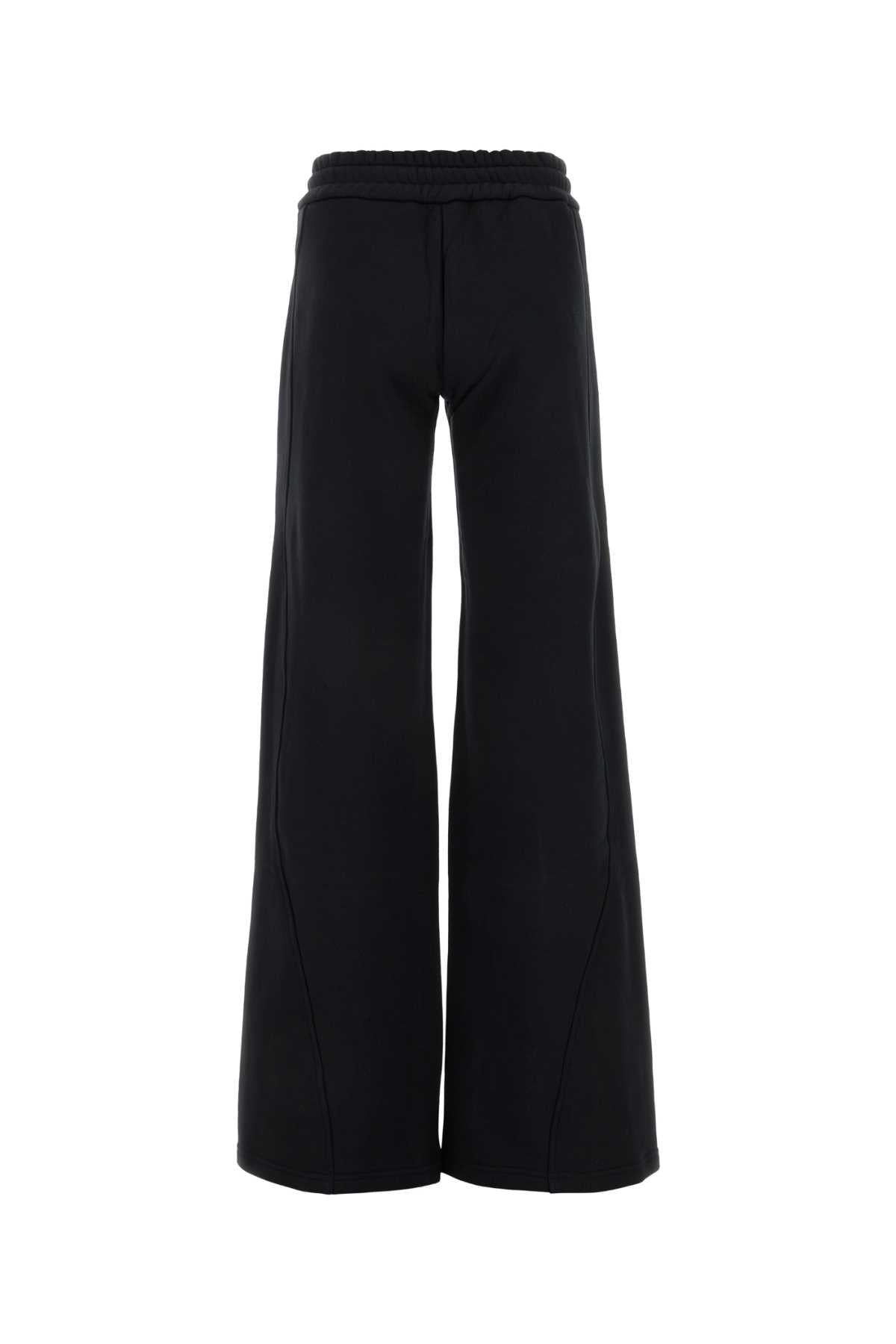 Off White Women Black Cotton Joggers by Luosophy