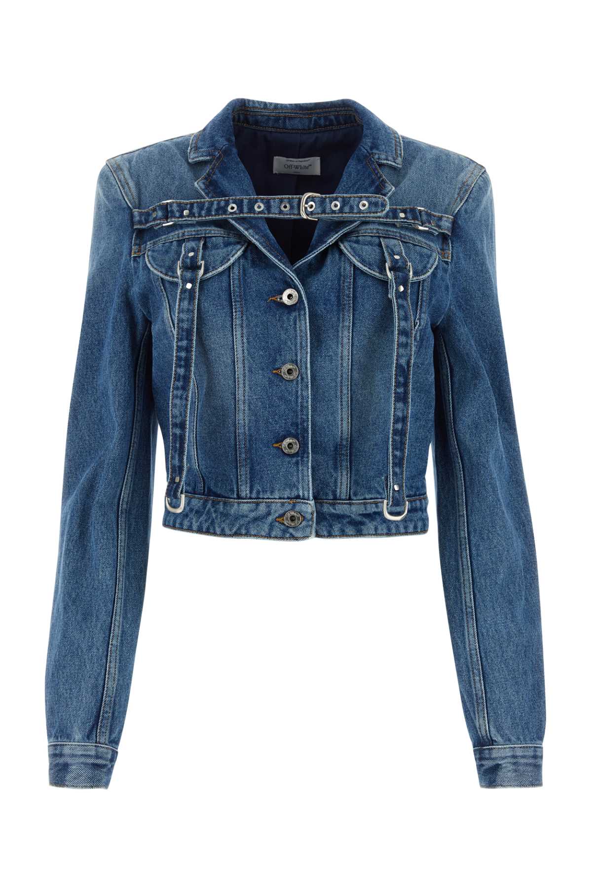 Off White Women Denim Blazer by Luosophy