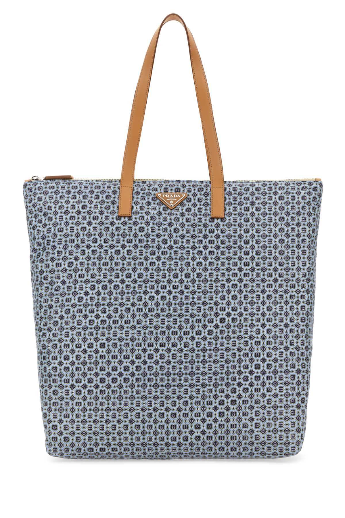 Prada Men Printed Re-Nylon Shopping Bag DestGlow