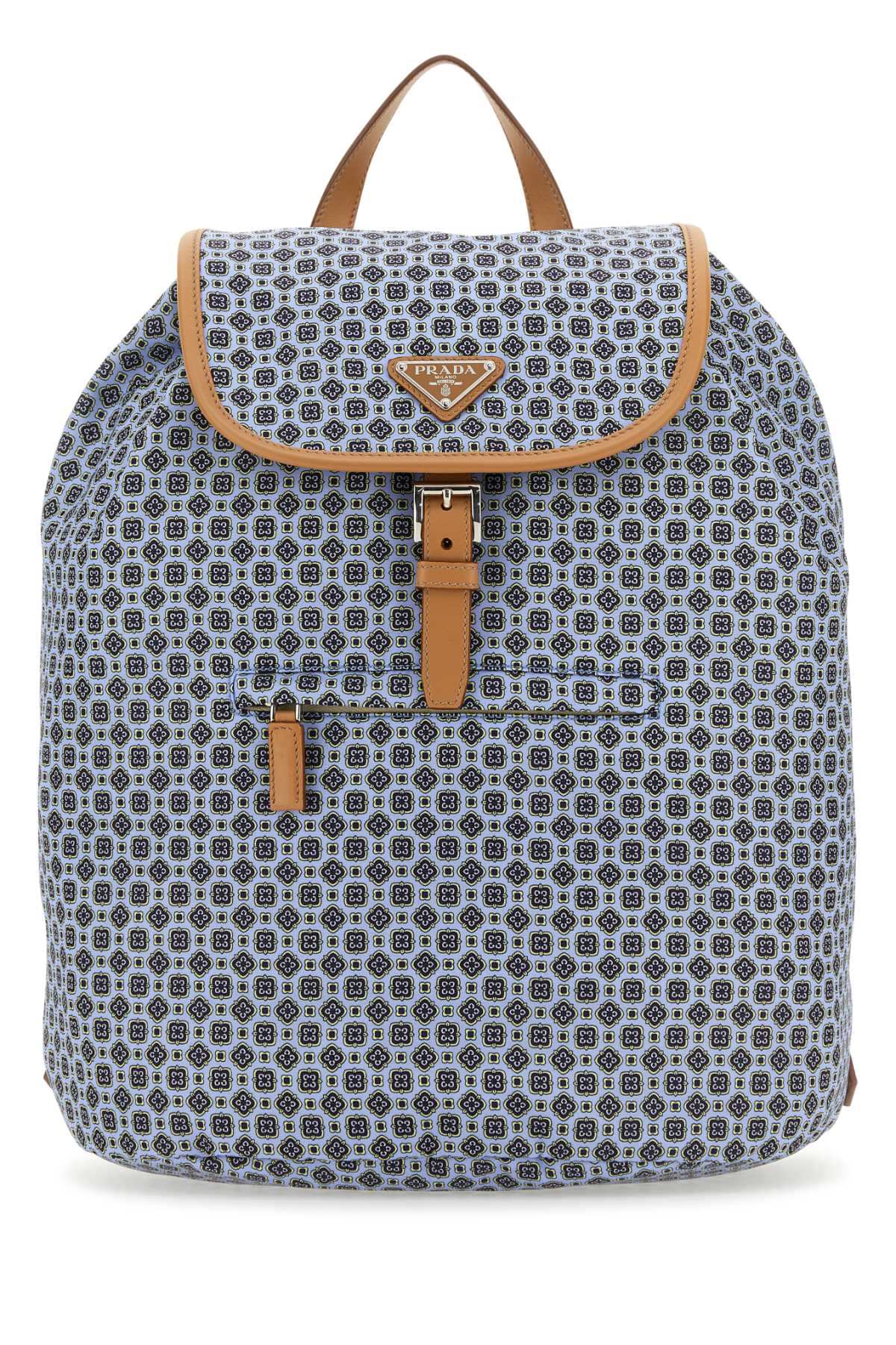 Prada Men Printed Re-Nylon Backpack DestGlow