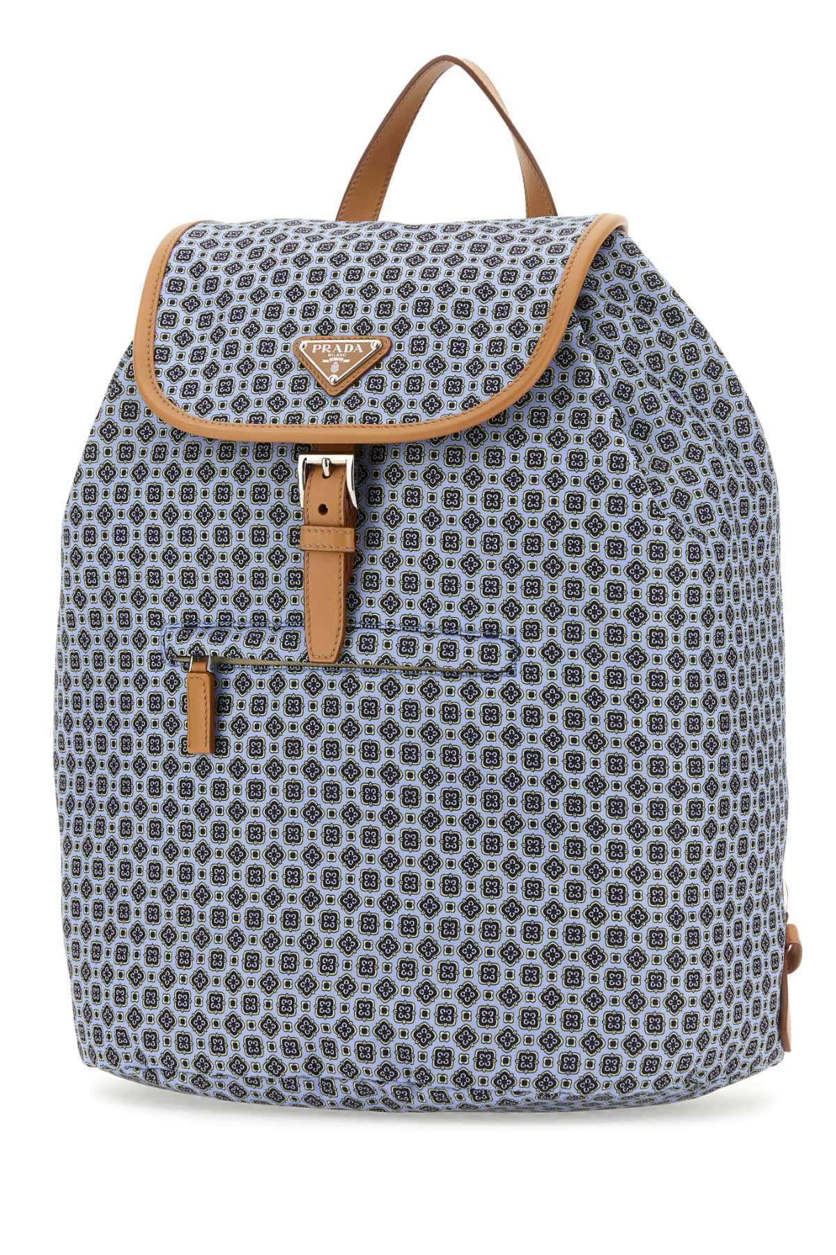 Prada Men Printed Re-Nylon Backpack DestGlow